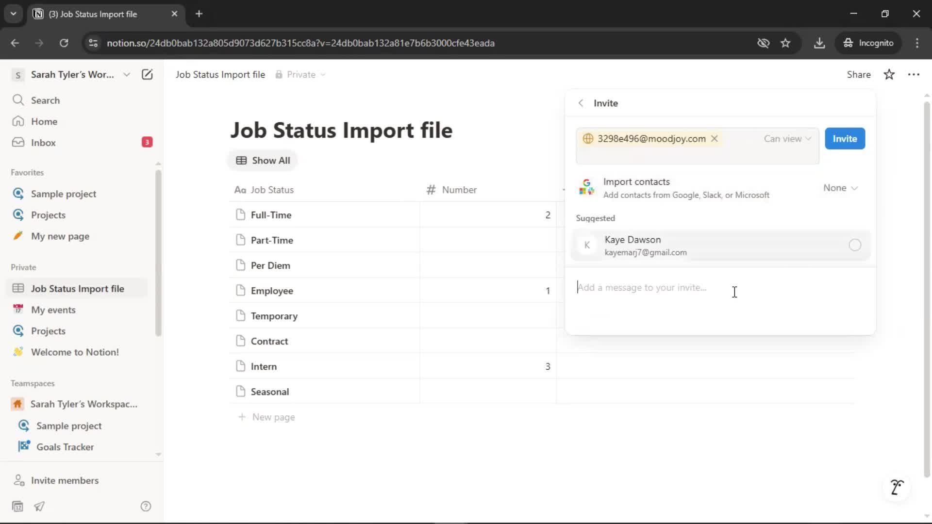 Sharing screenshot