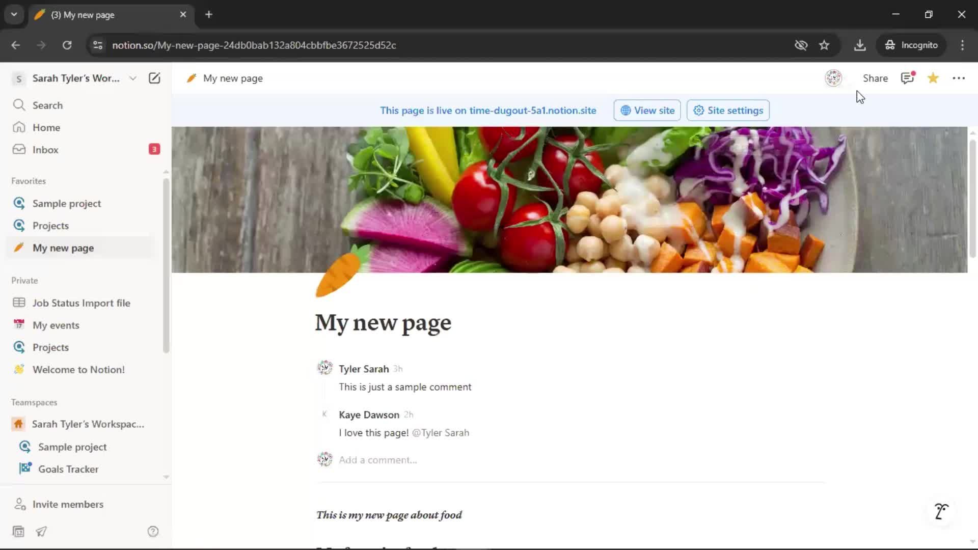 Sharing screenshot