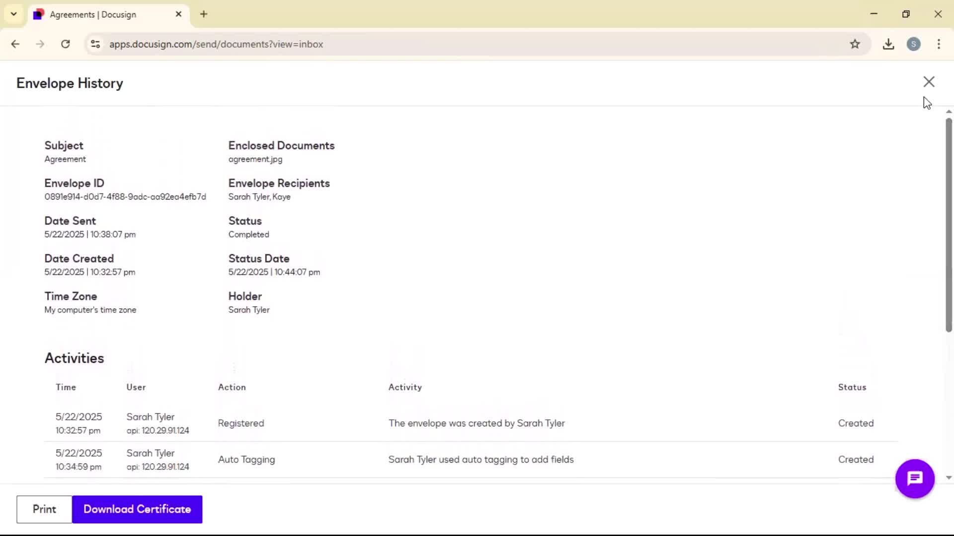 Signing a document on Docusign video thumbnail