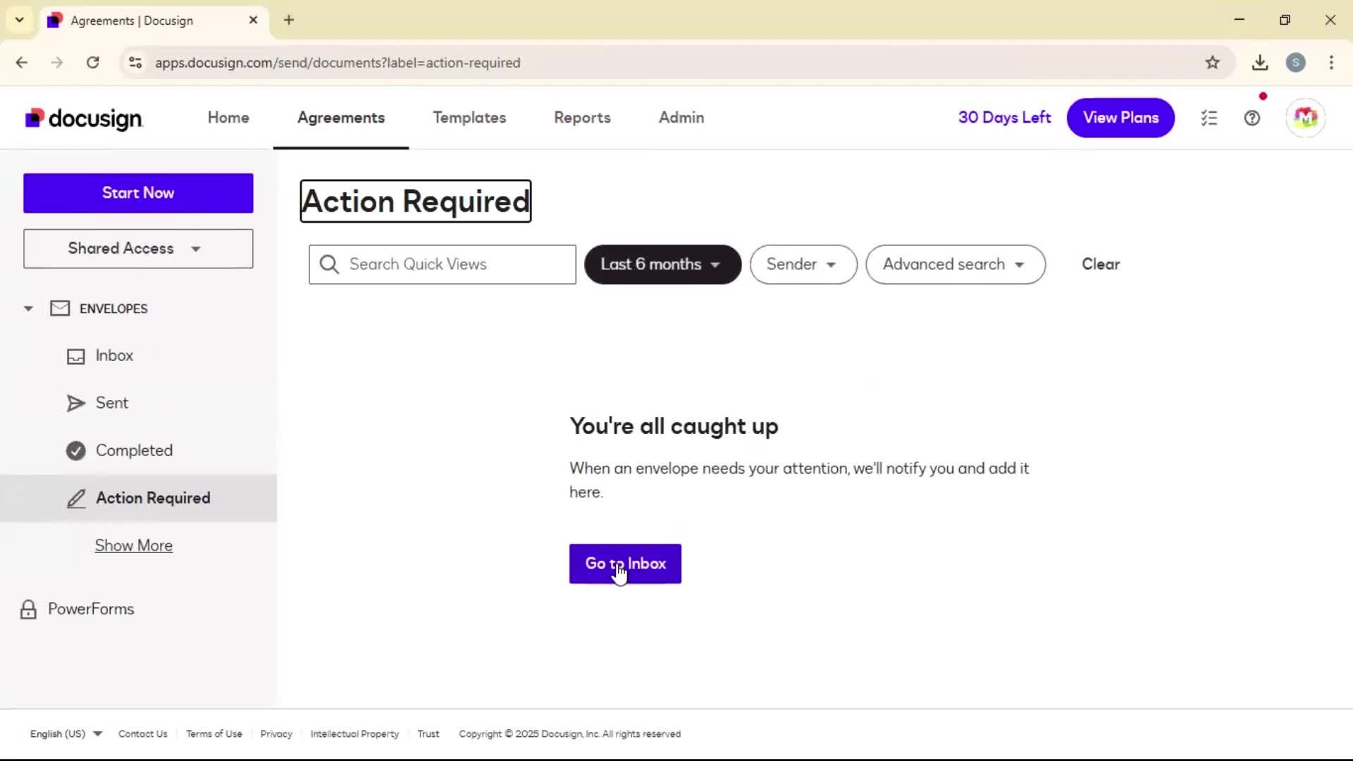 Signing a document screenshot