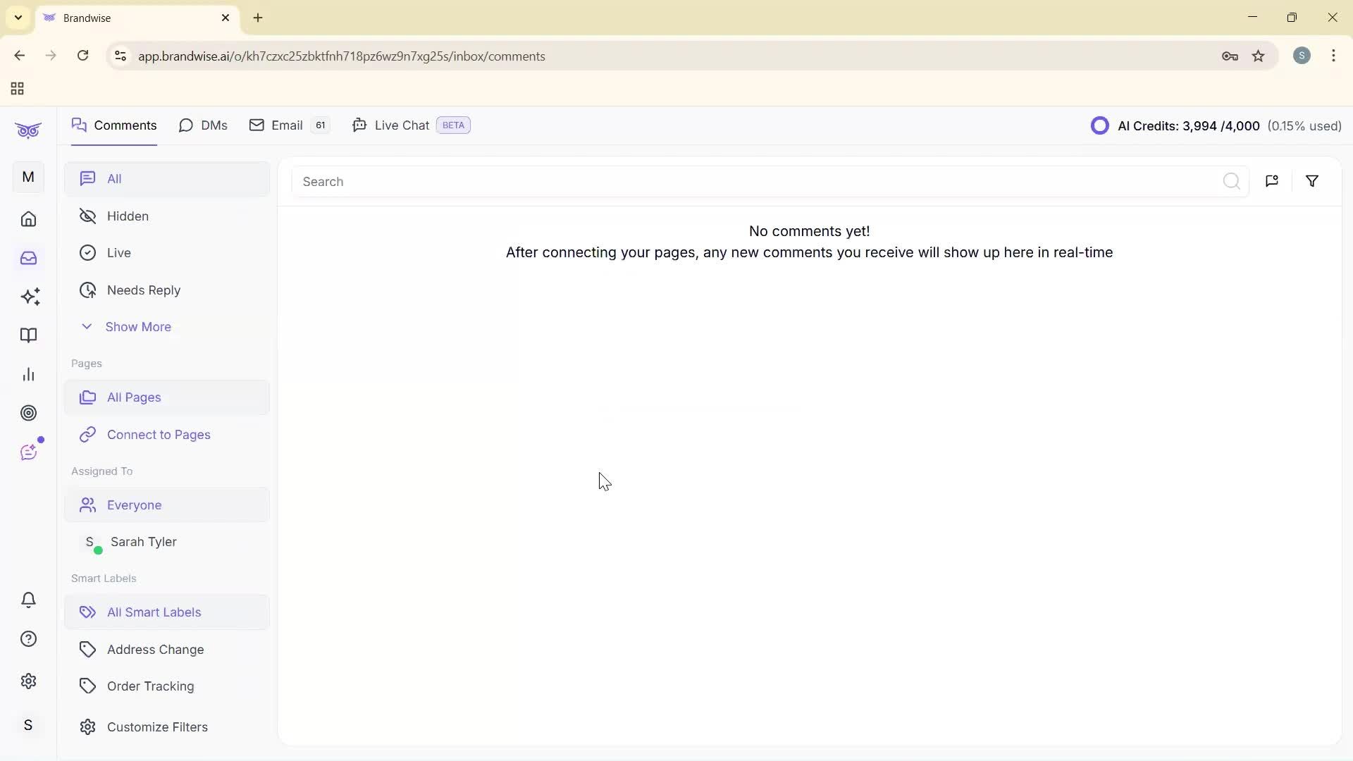 Logging in screenshot