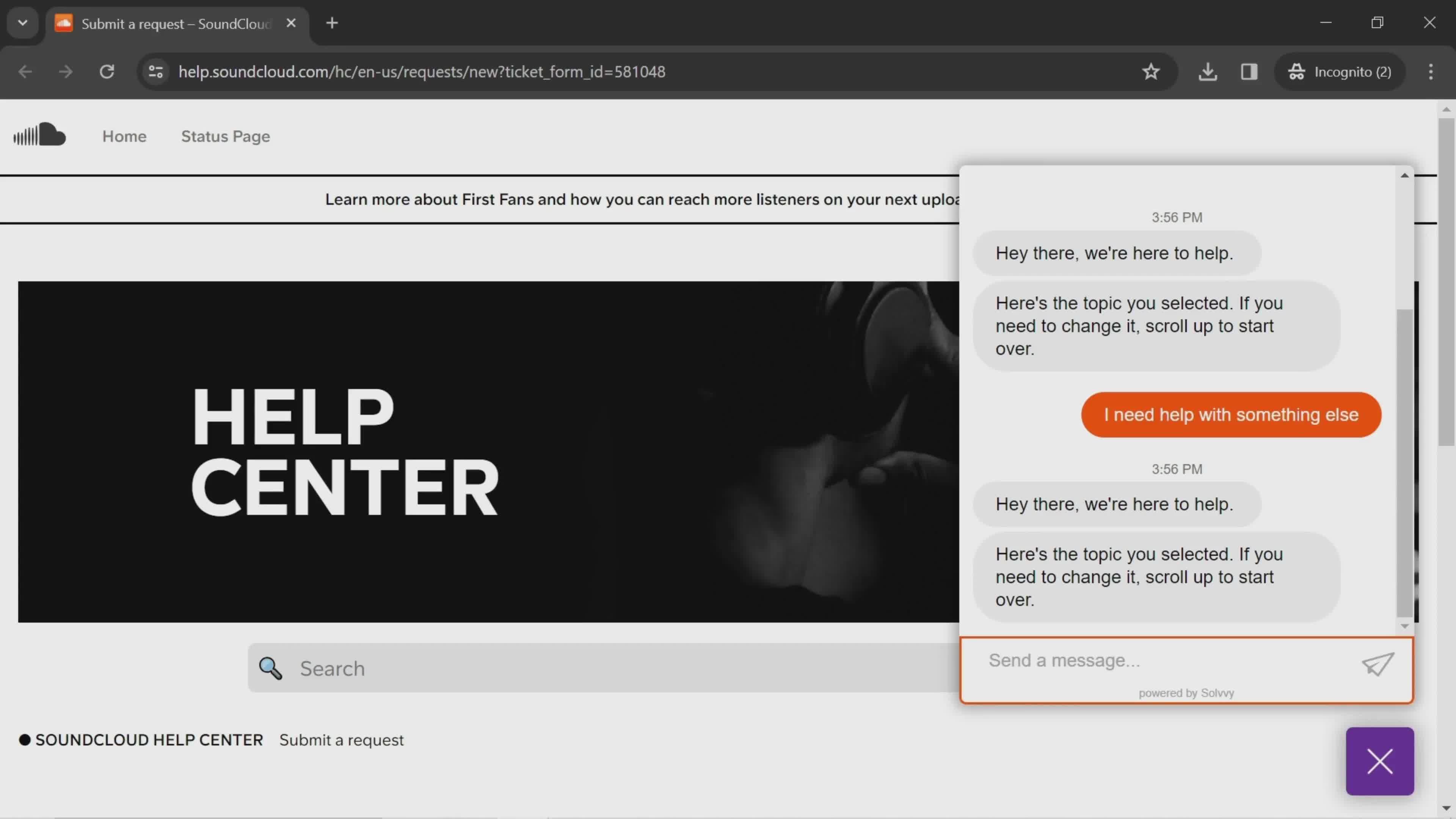 Help center on SoundCloud video thumbnail