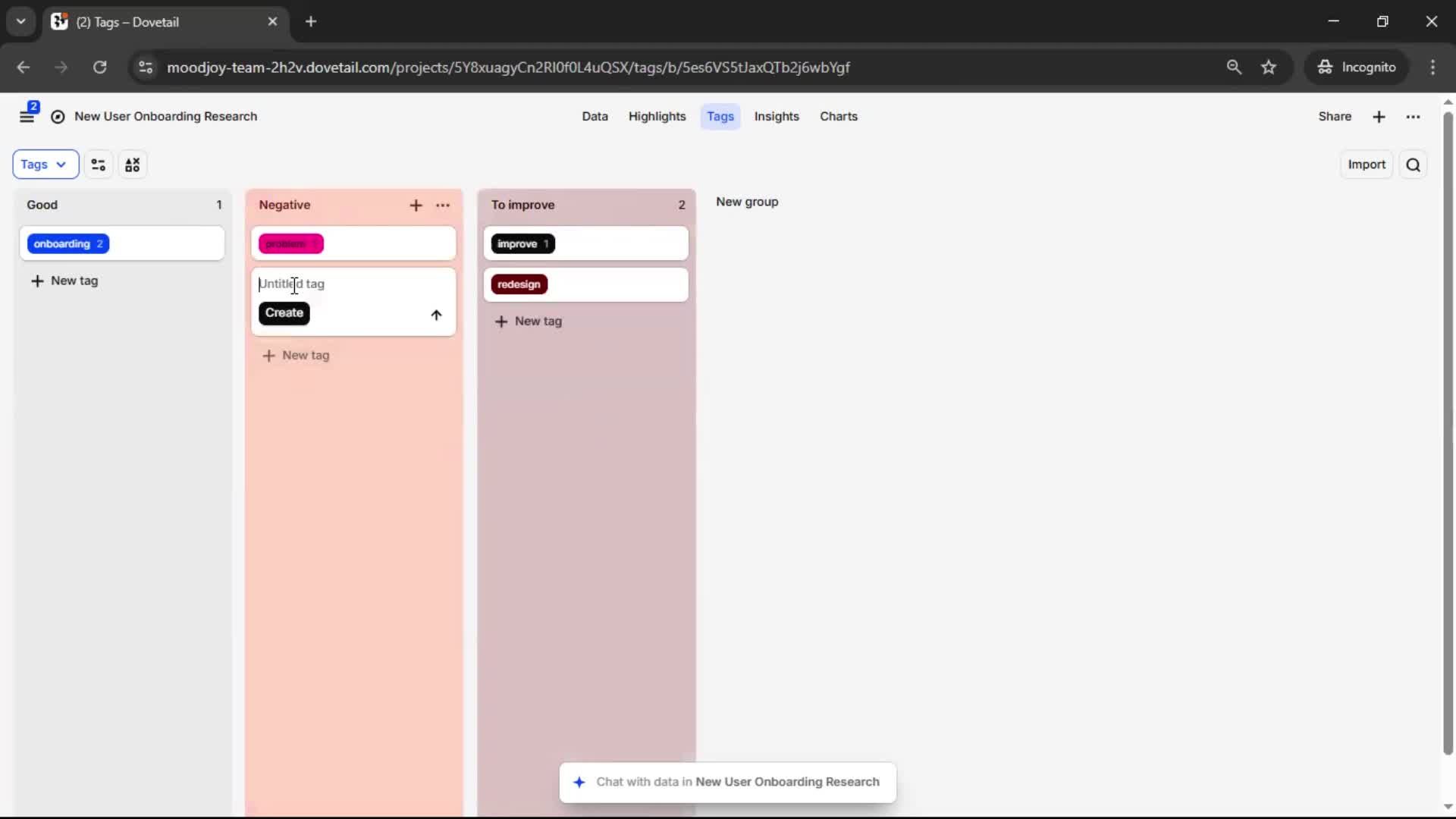 Tagging screenshot