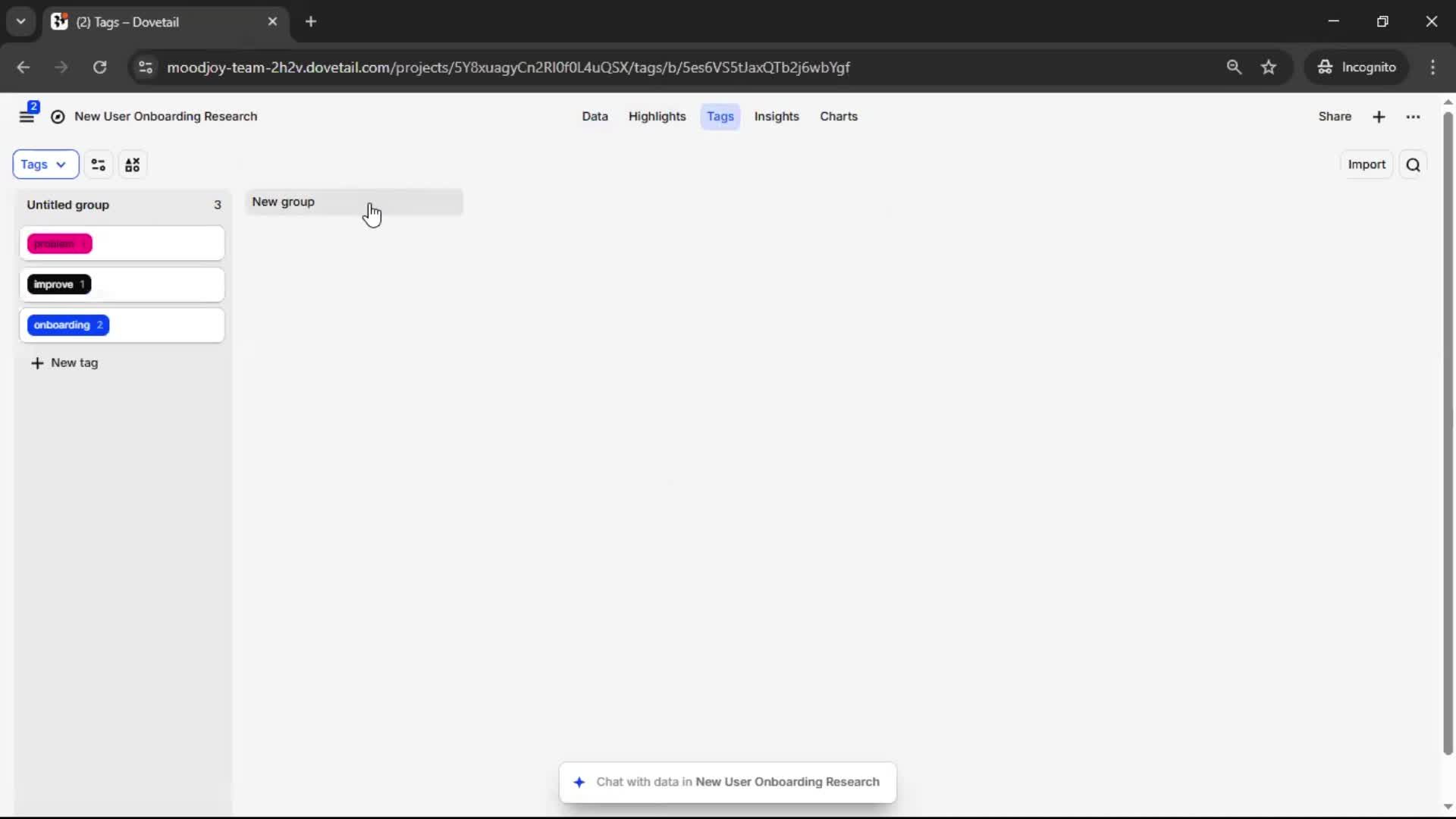 Tagging screenshot