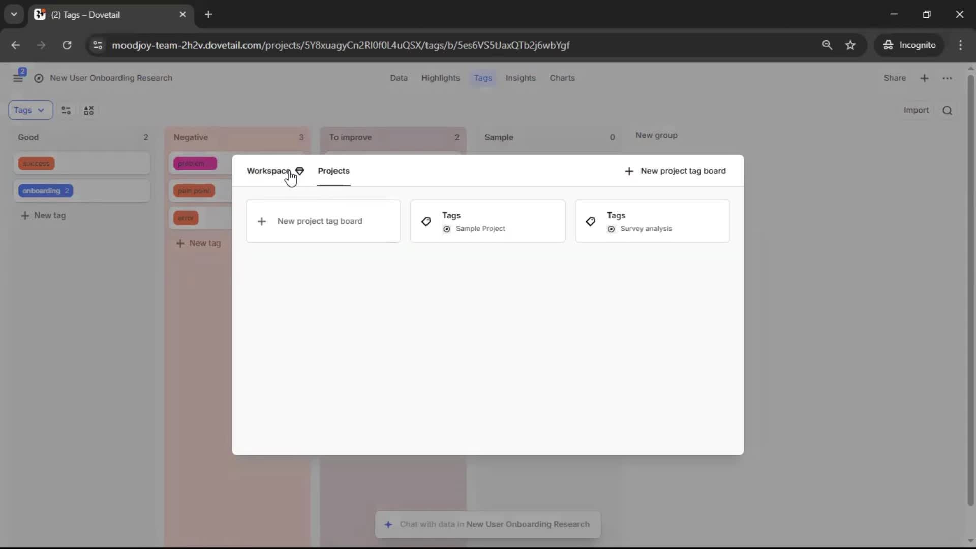 Tagging screenshot