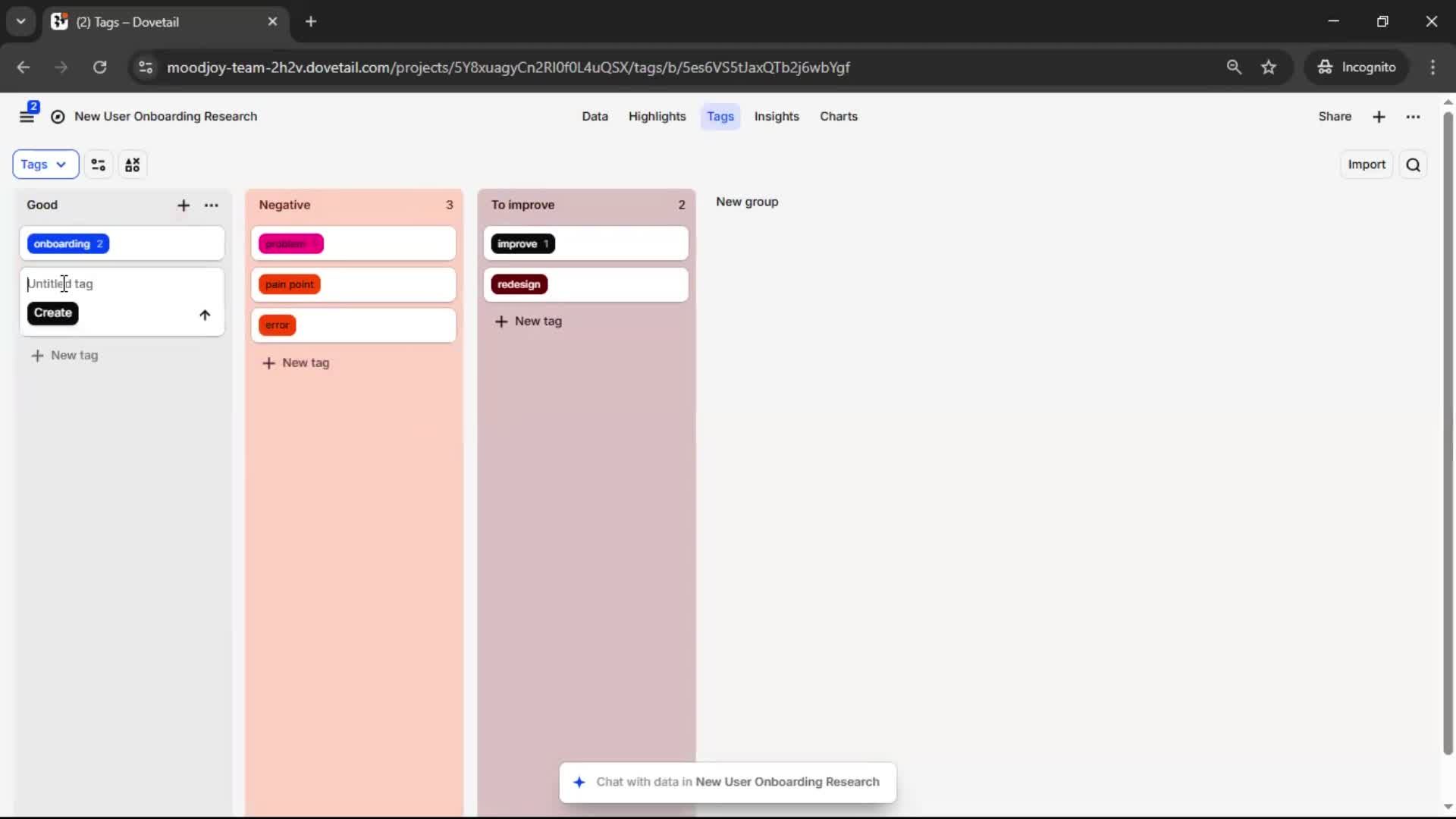 Tagging screenshot