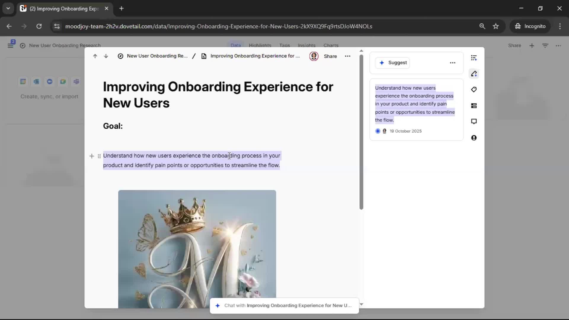 Tagging screenshot