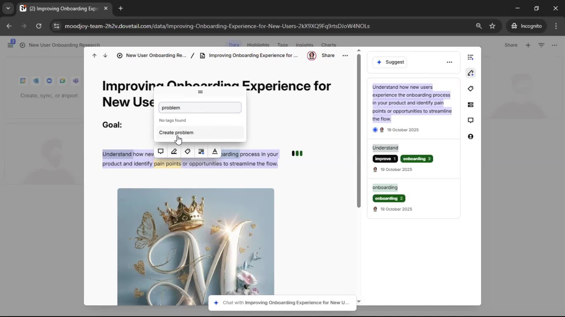 Tagging screenshot