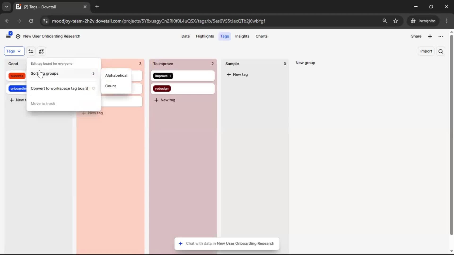 Tagging screenshot