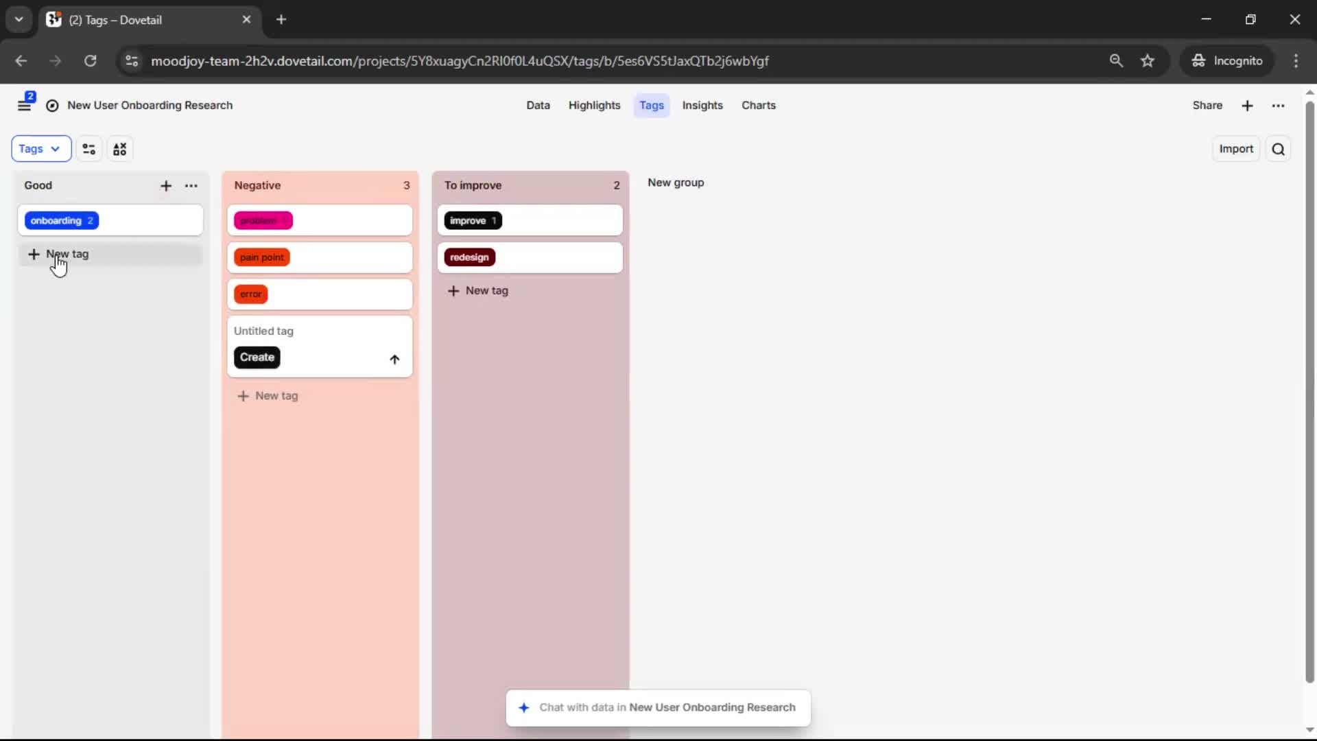 Tagging screenshot