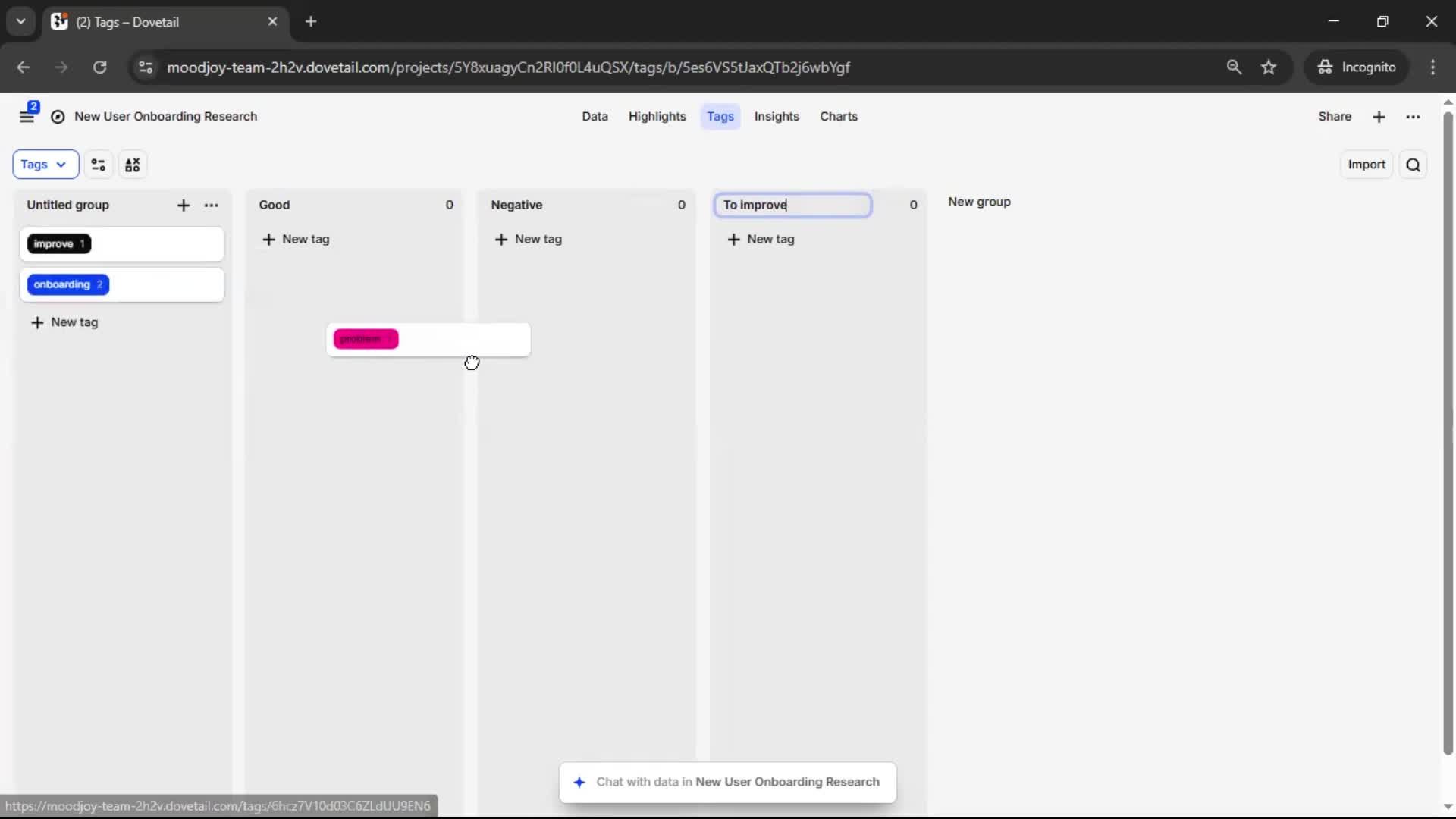 Tagging screenshot