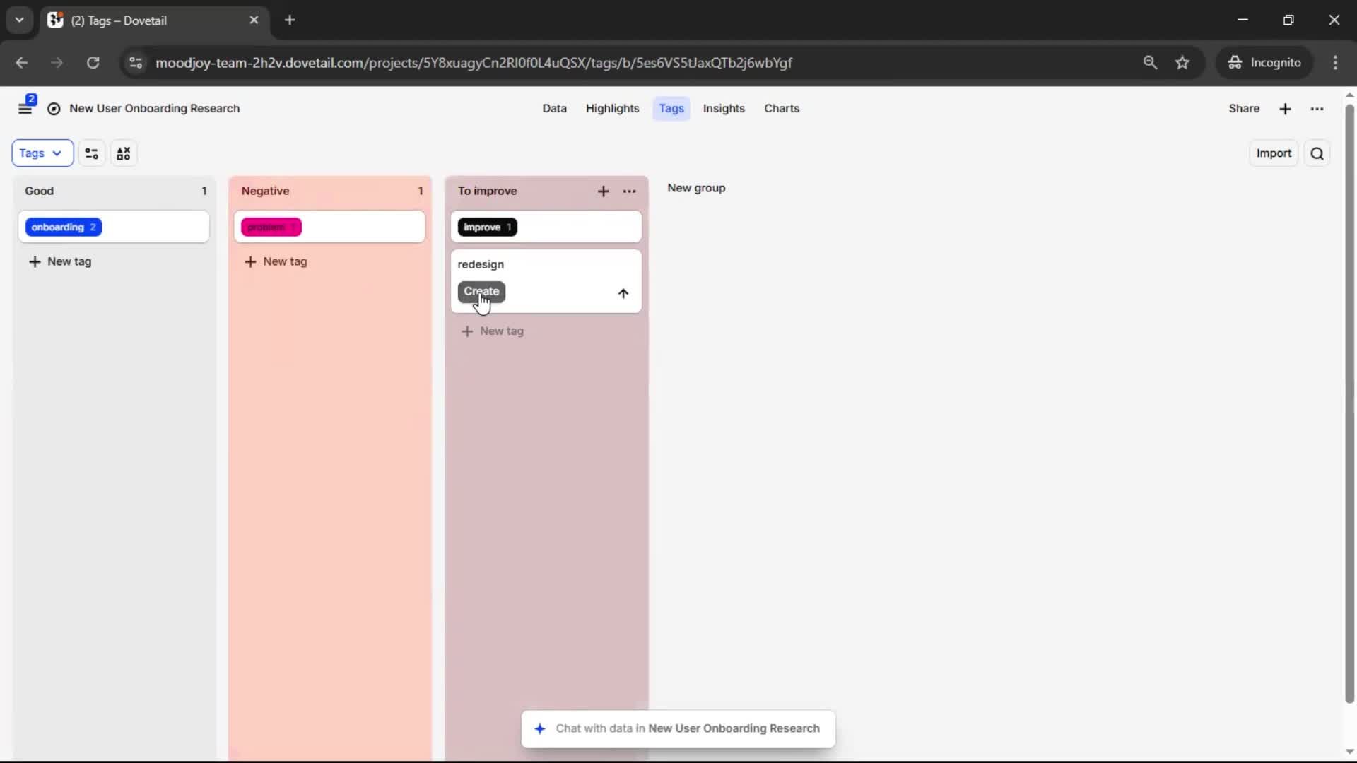 Tagging screenshot