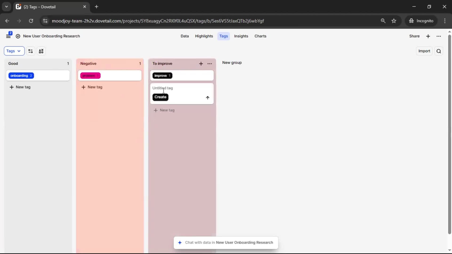 Tagging screenshot