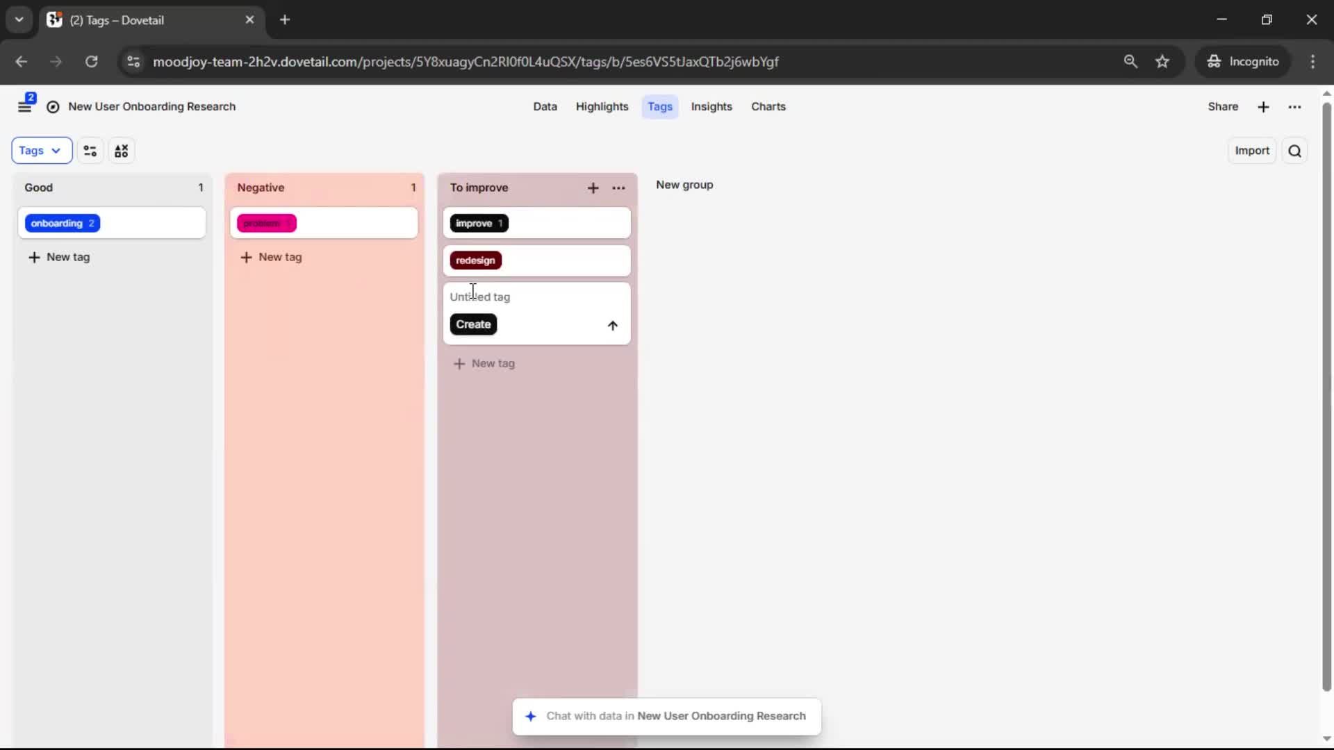 Tagging screenshot
