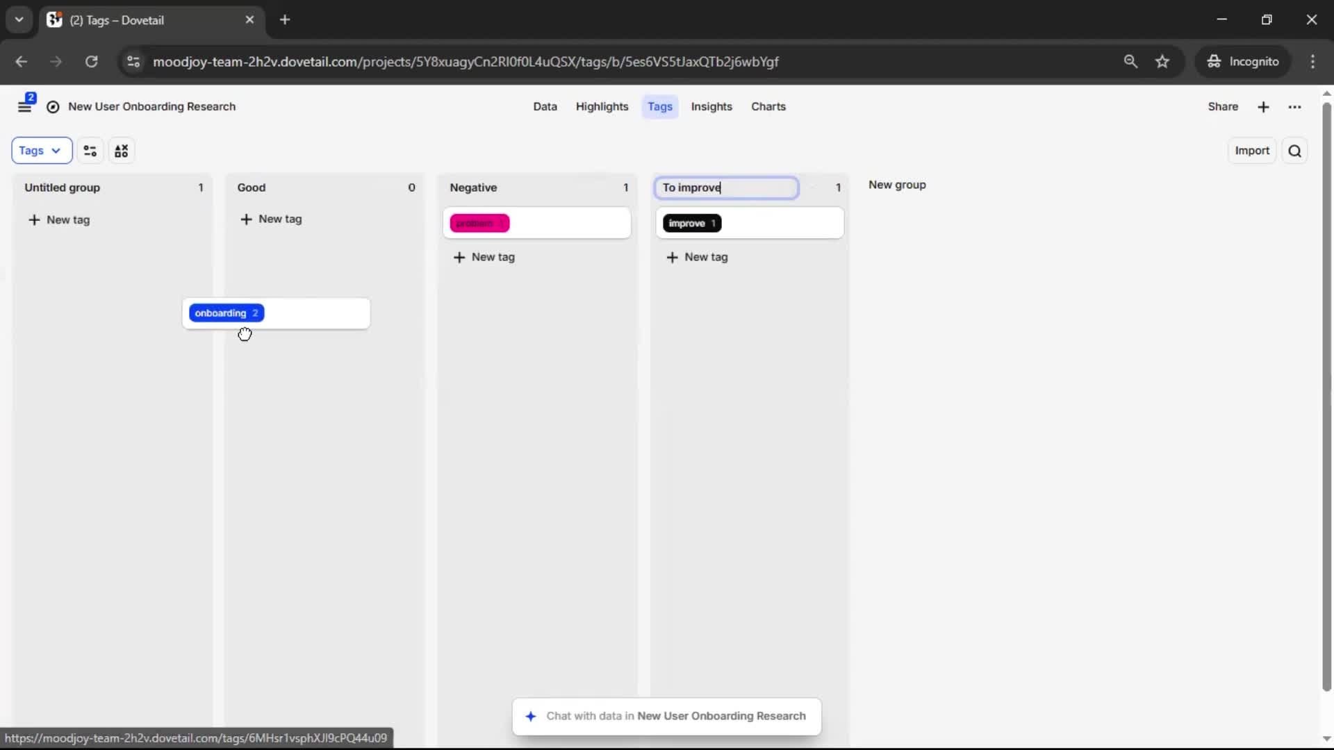 Tagging screenshot