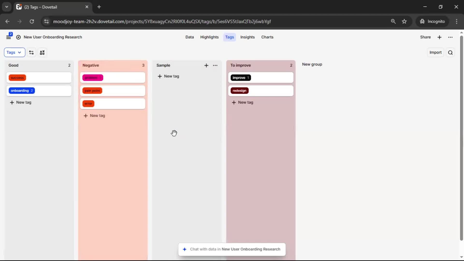Tagging screenshot