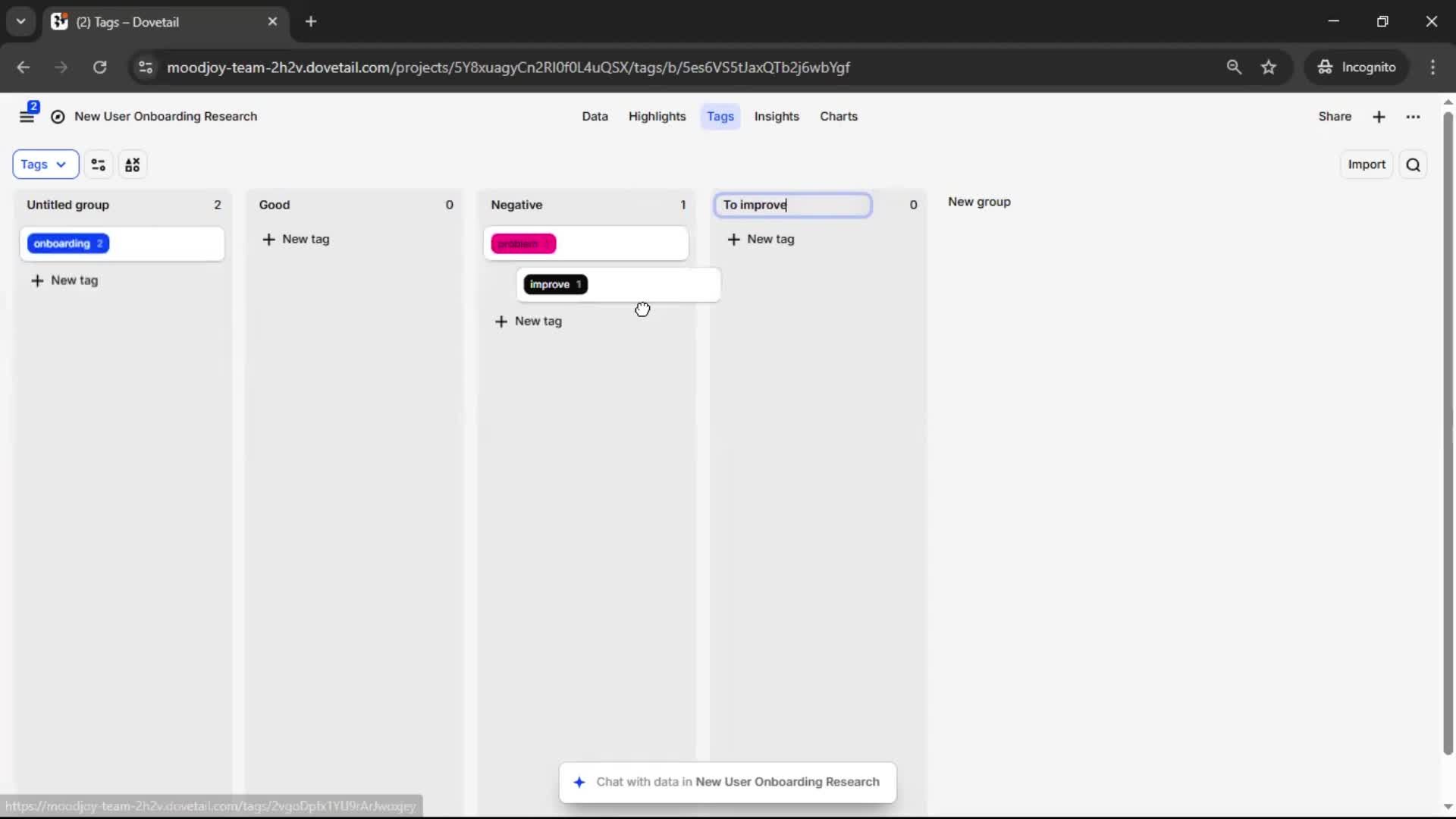 Tagging screenshot