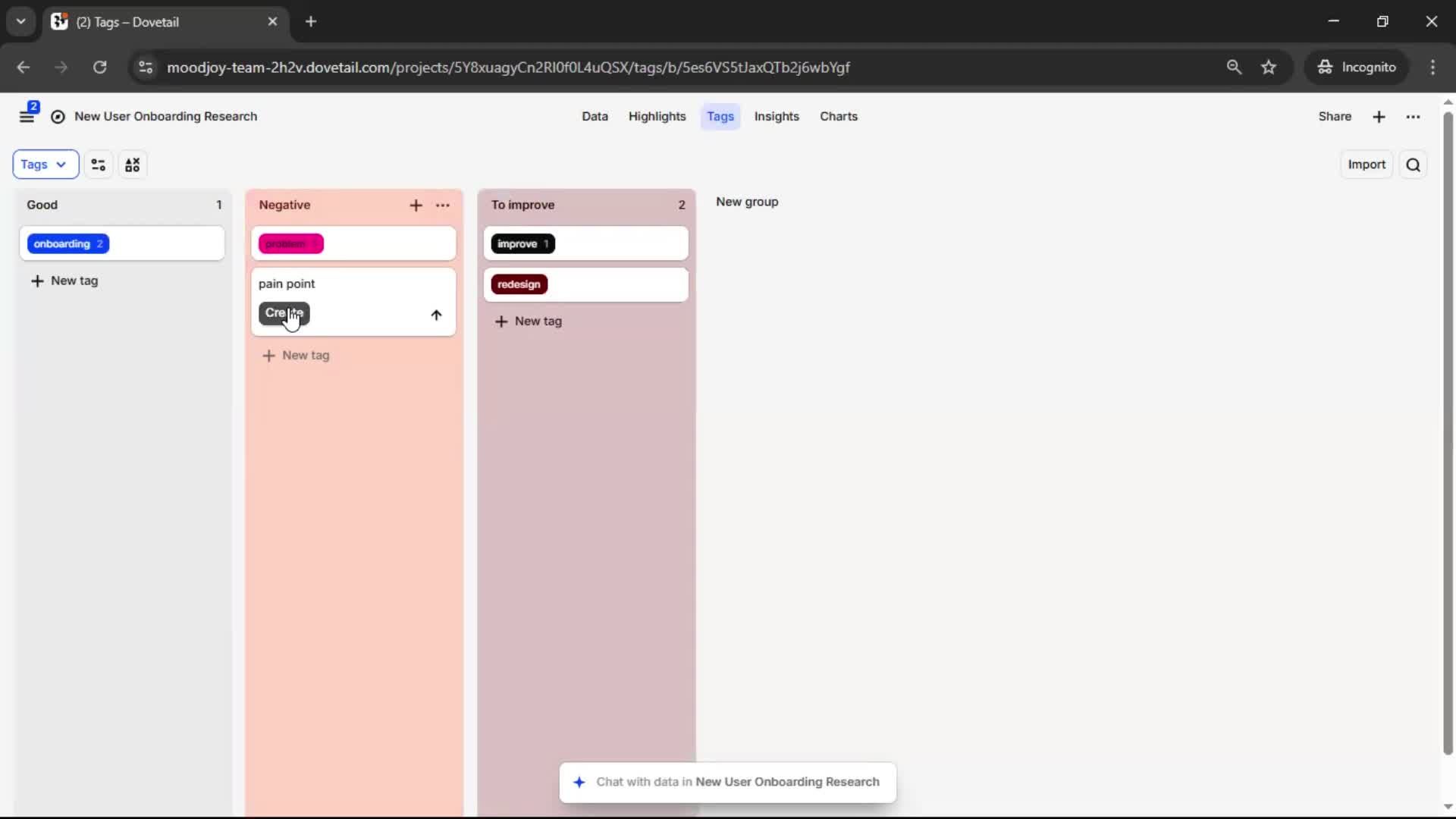 Tagging screenshot