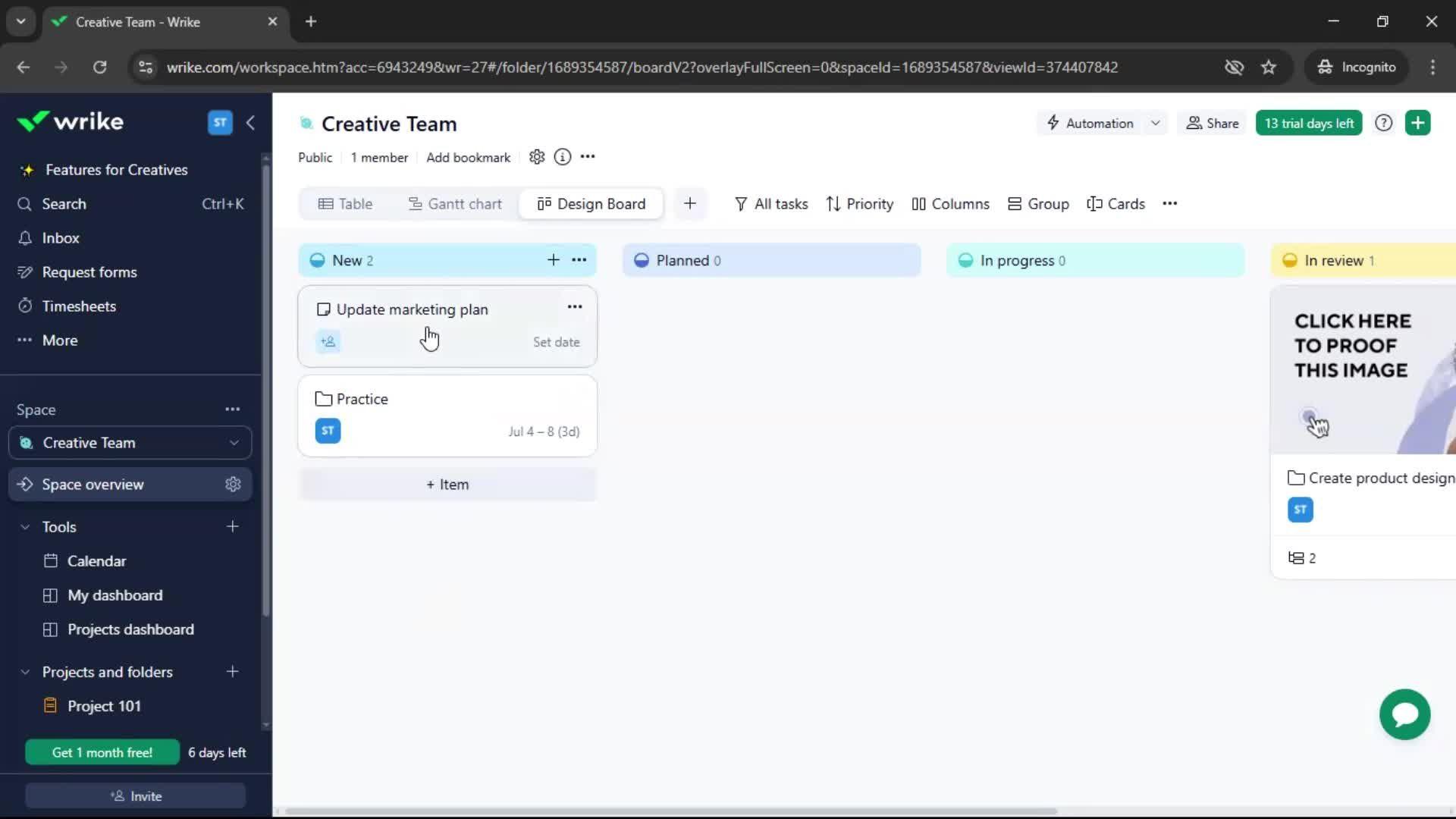 Tasks screenshot