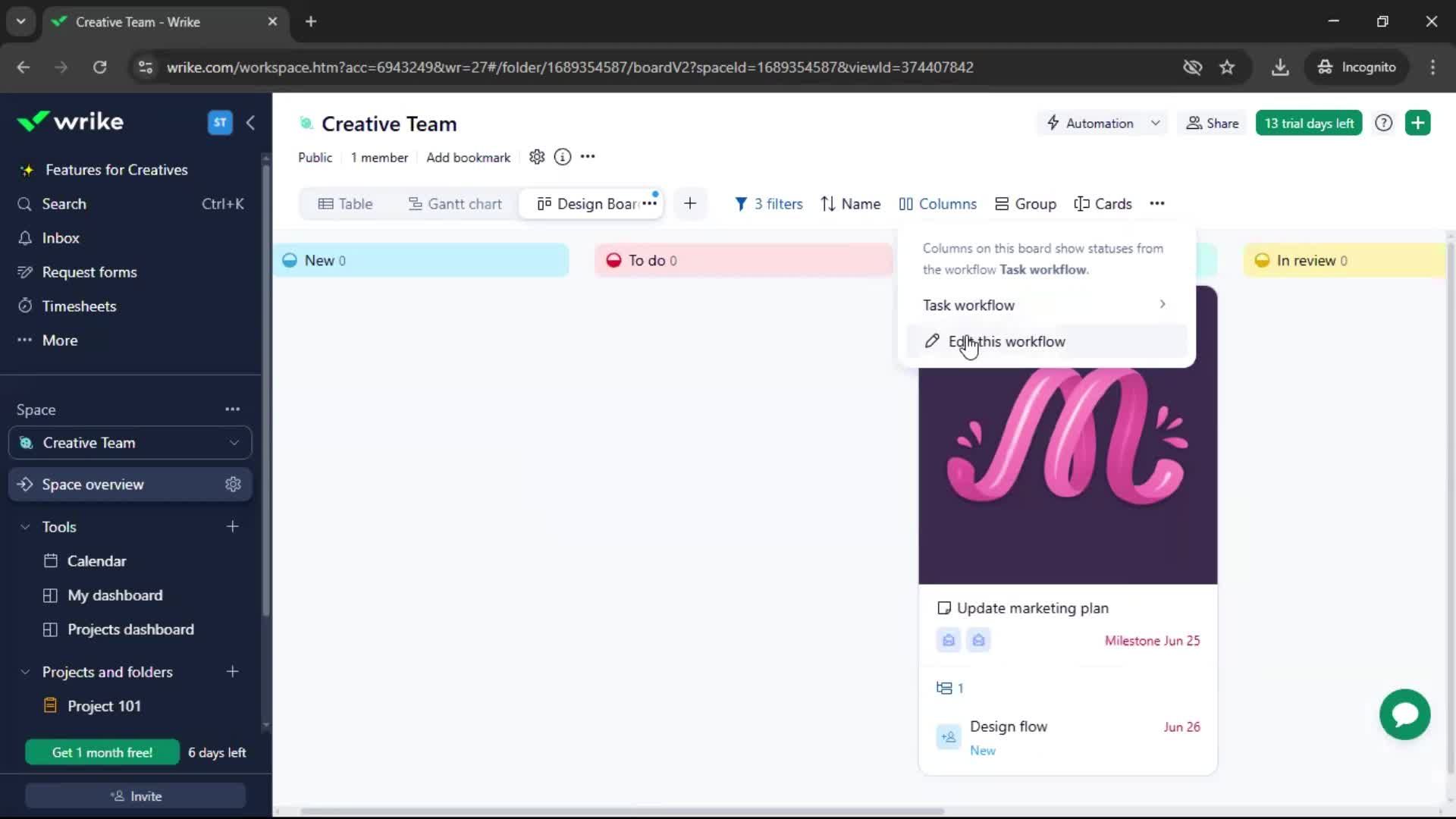 Tasks screenshot