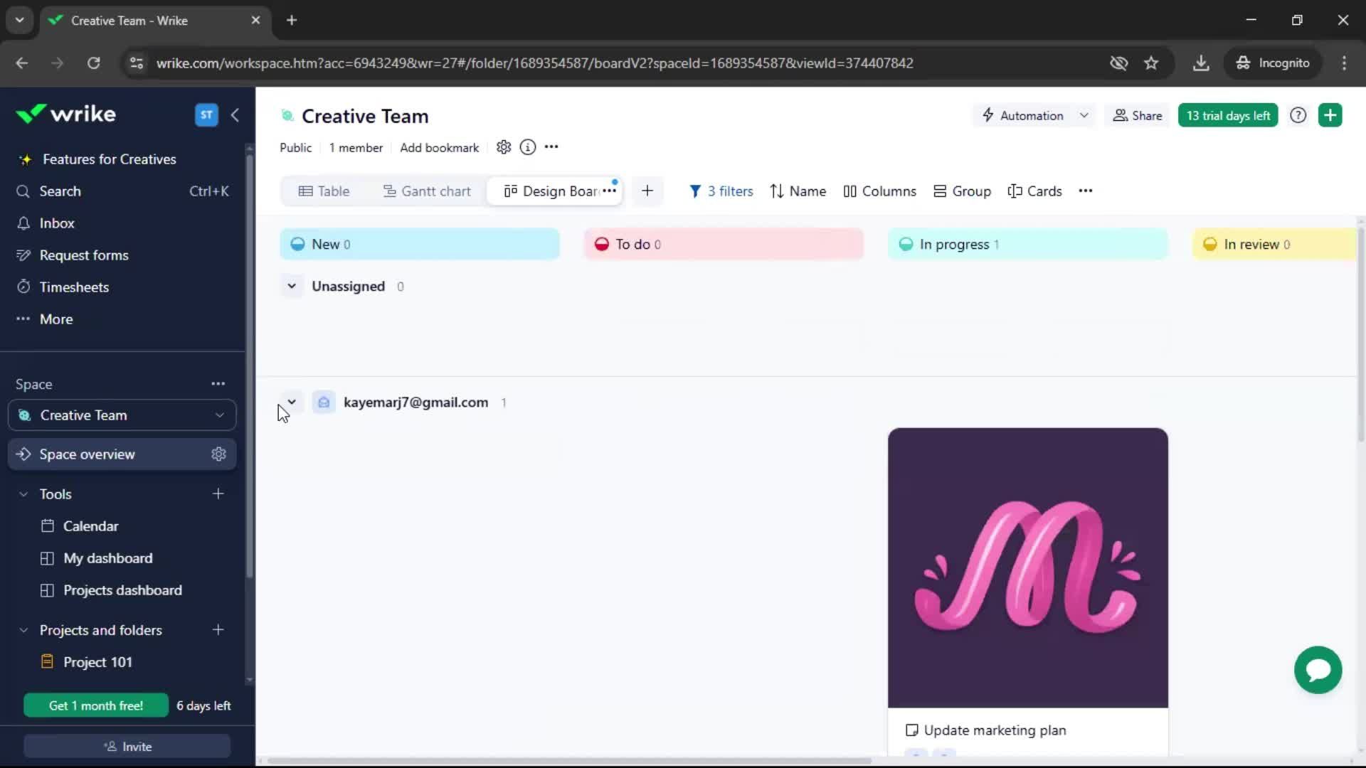 Tasks screenshot