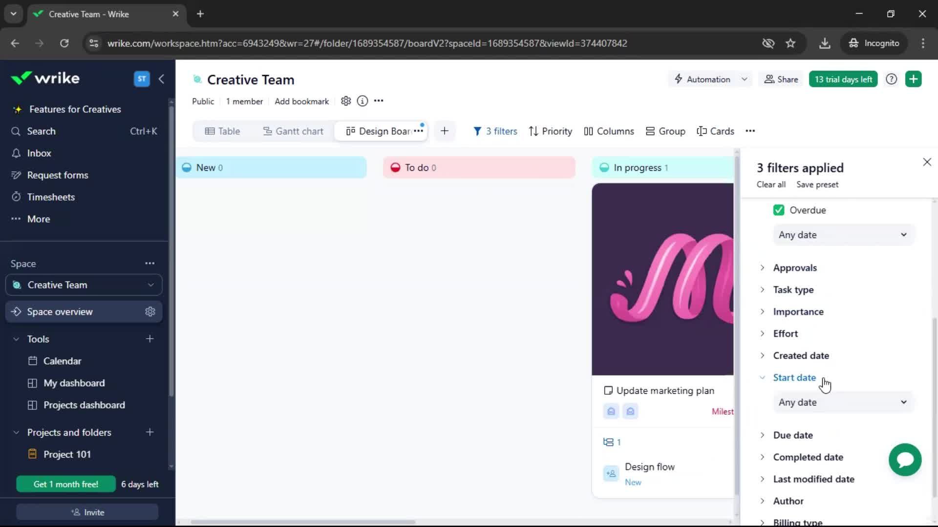 Tasks screenshot