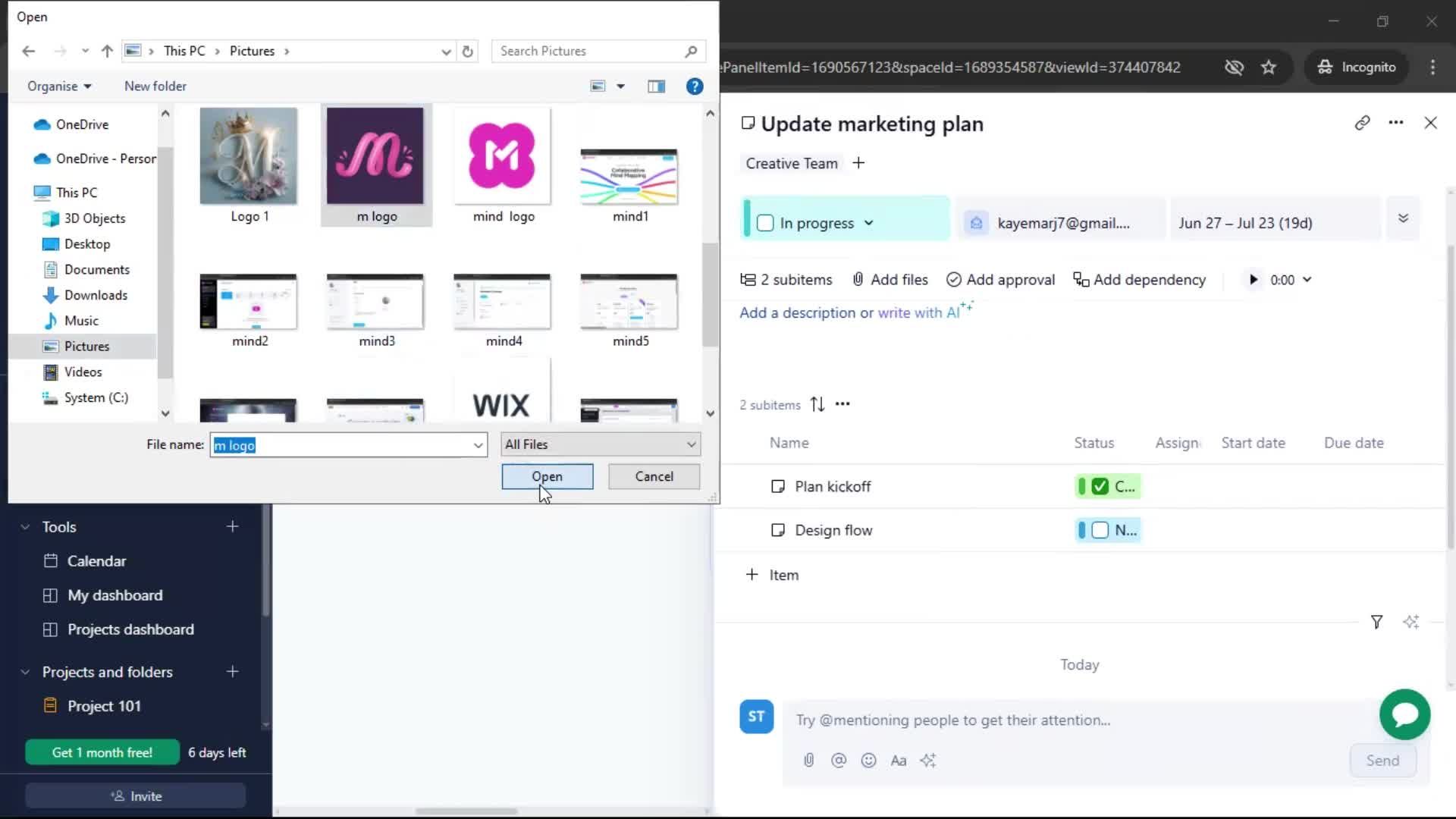 Tasks screenshot