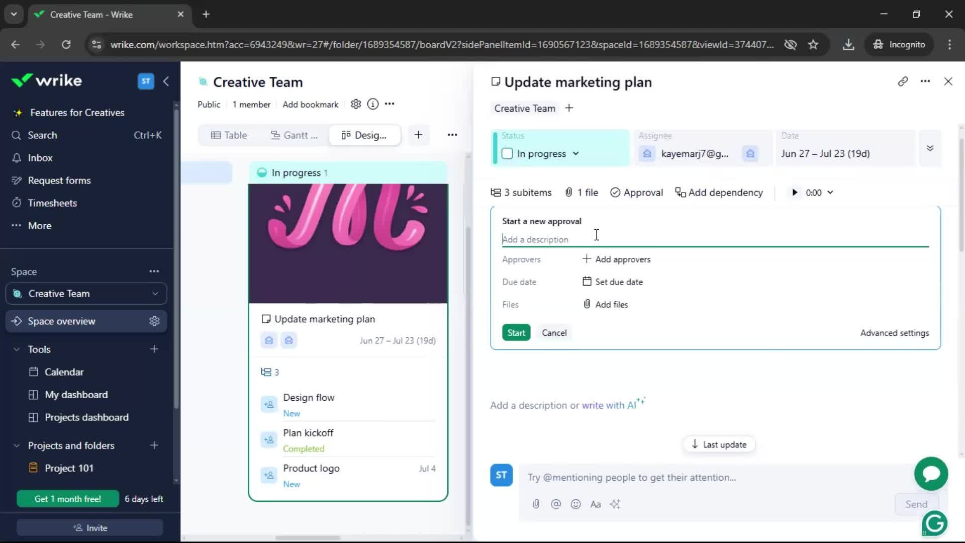 Tasks screenshot