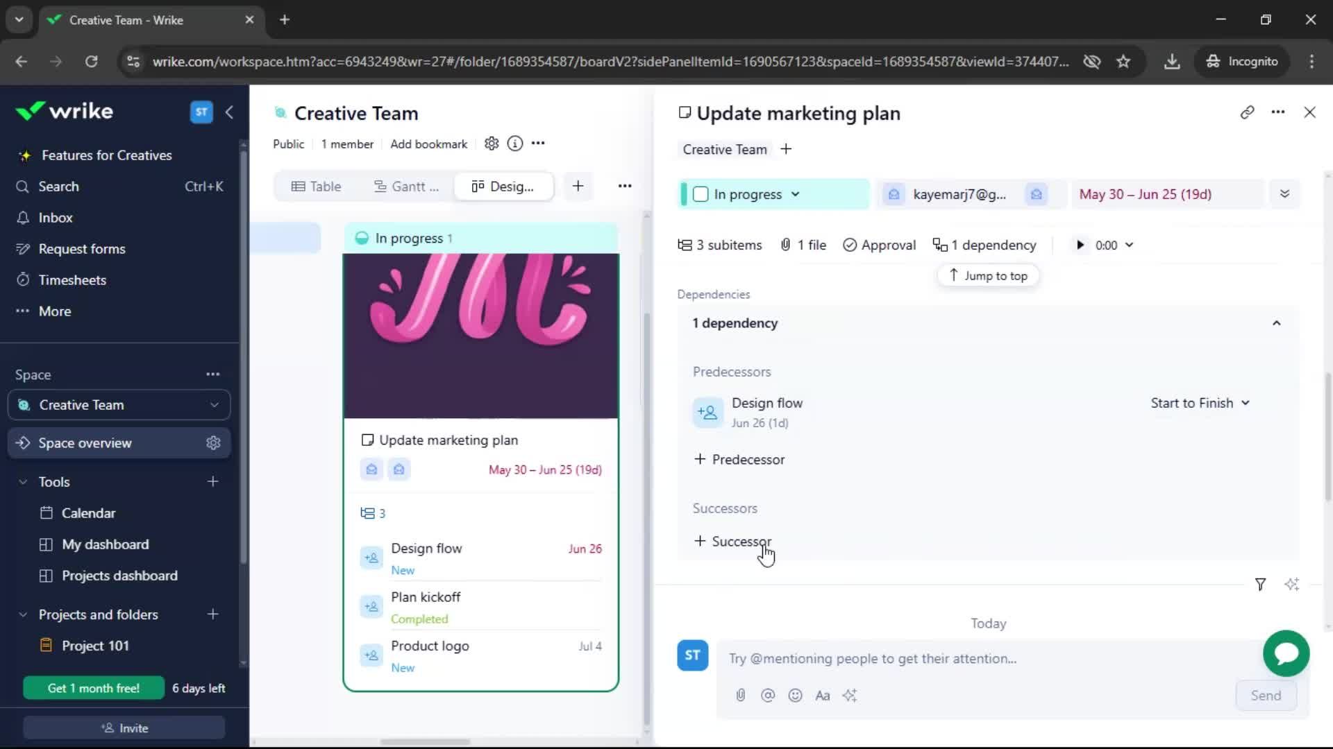 Tasks screenshot