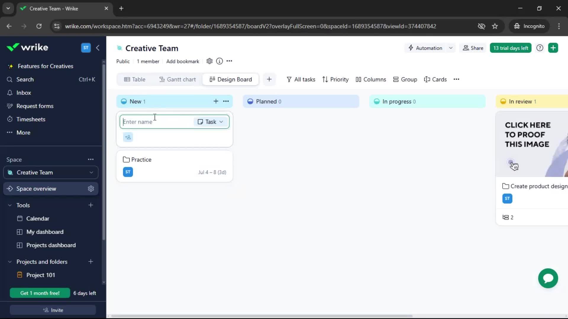 Tasks screenshot