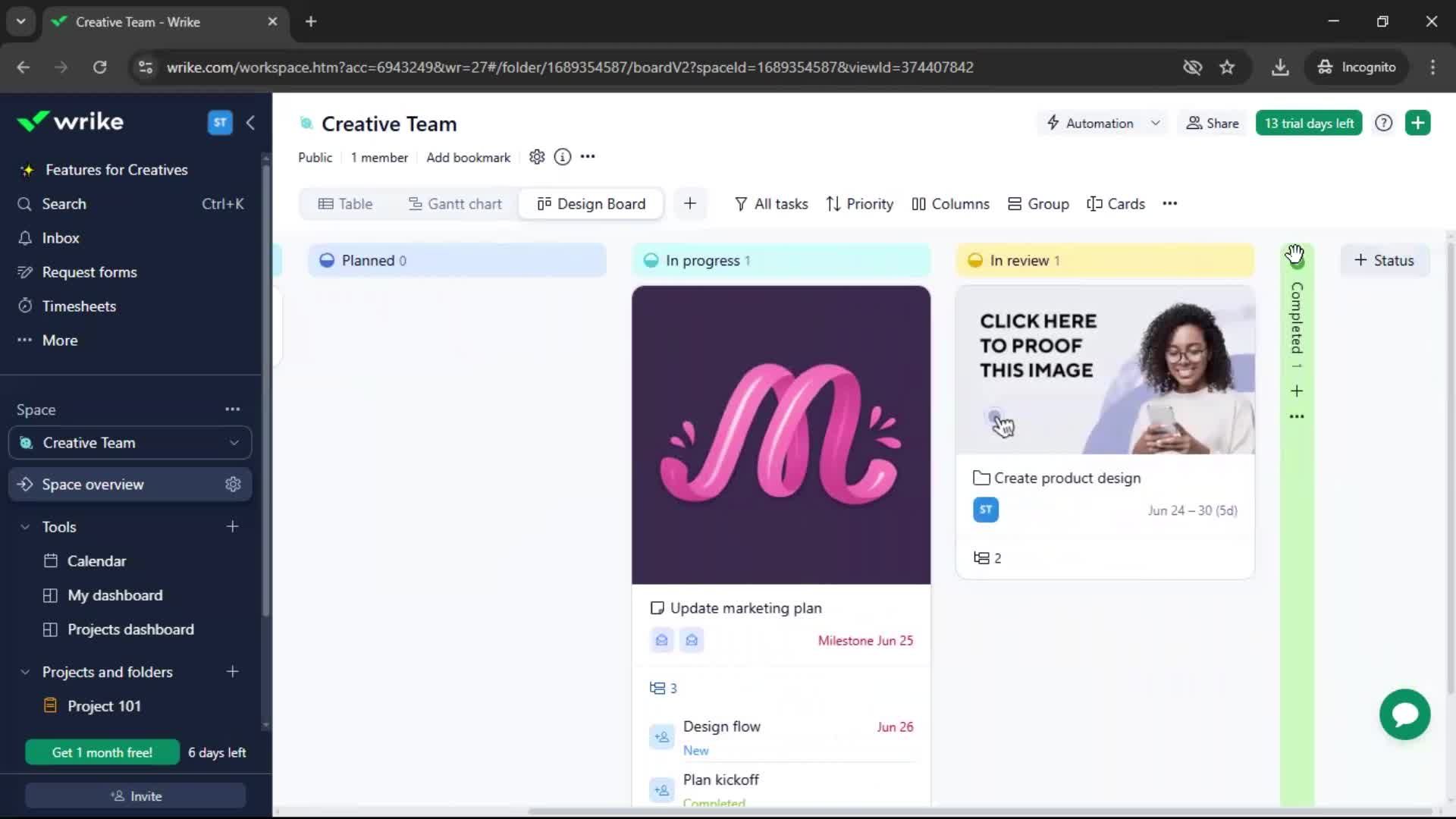 Tasks screenshot