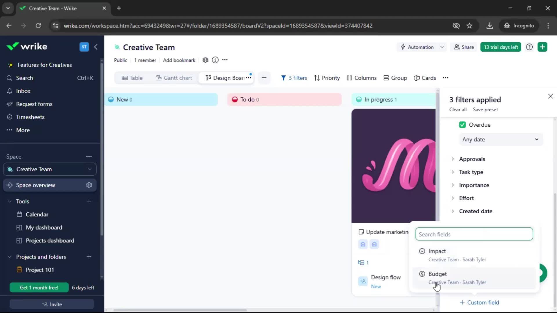 Tasks screenshot