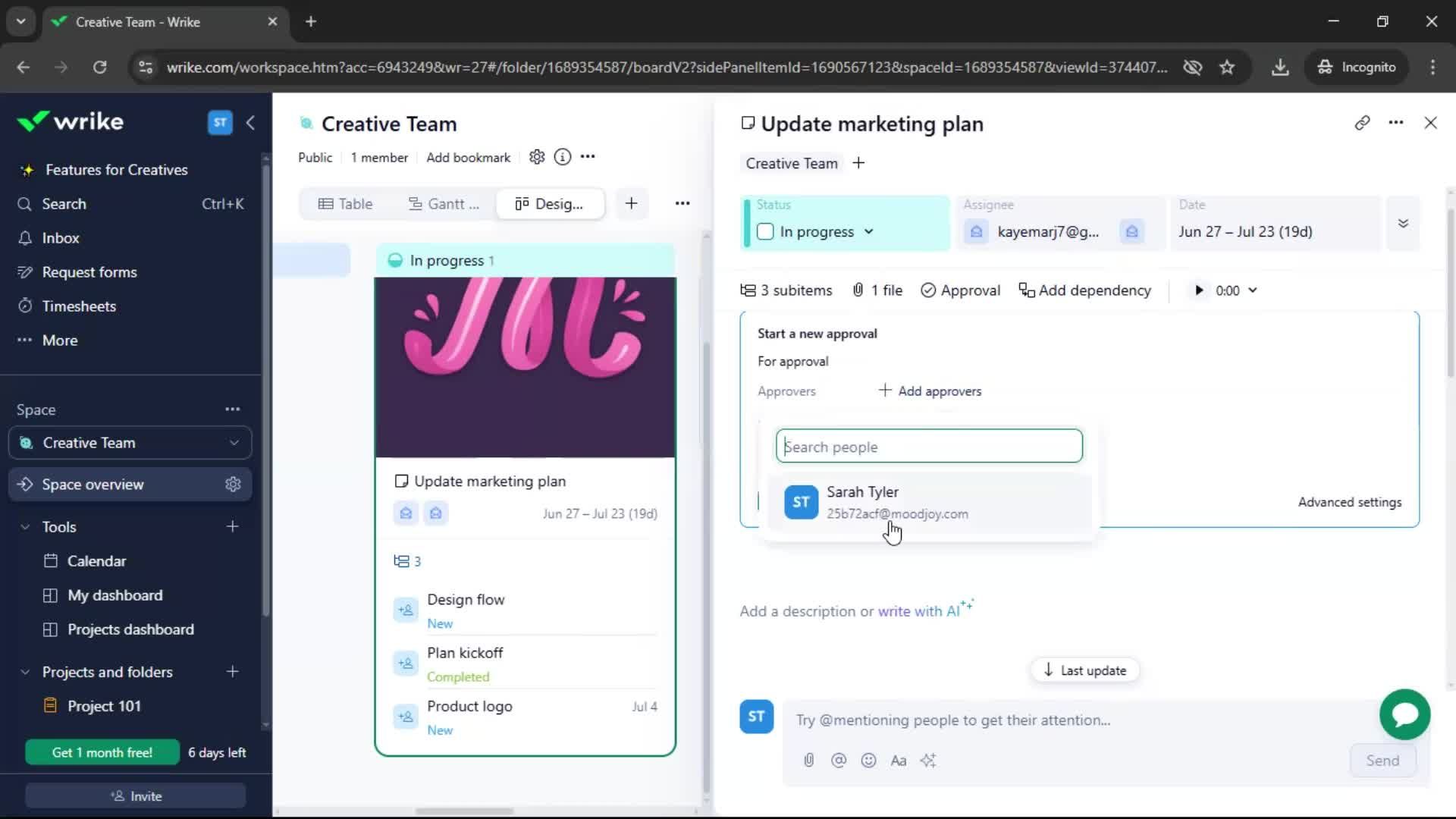 Tasks screenshot