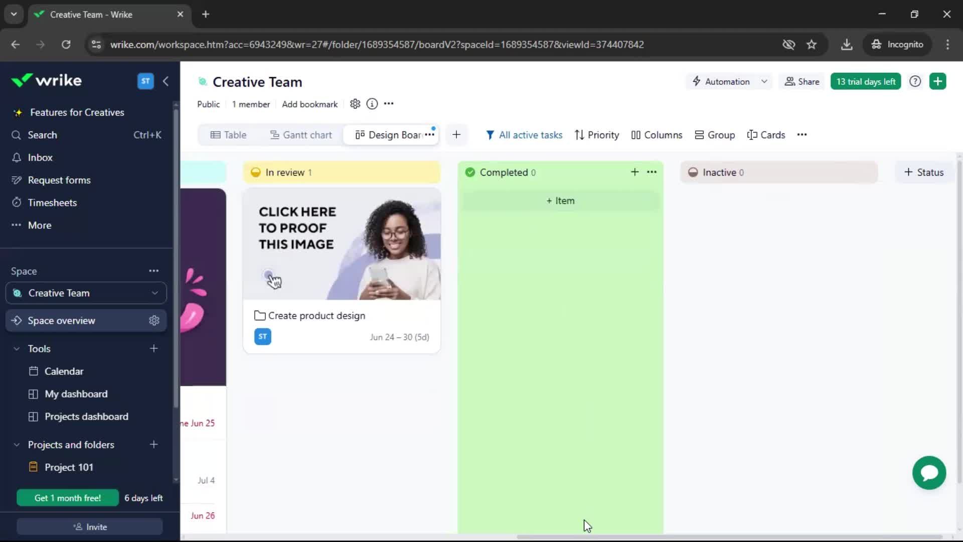 Tasks screenshot