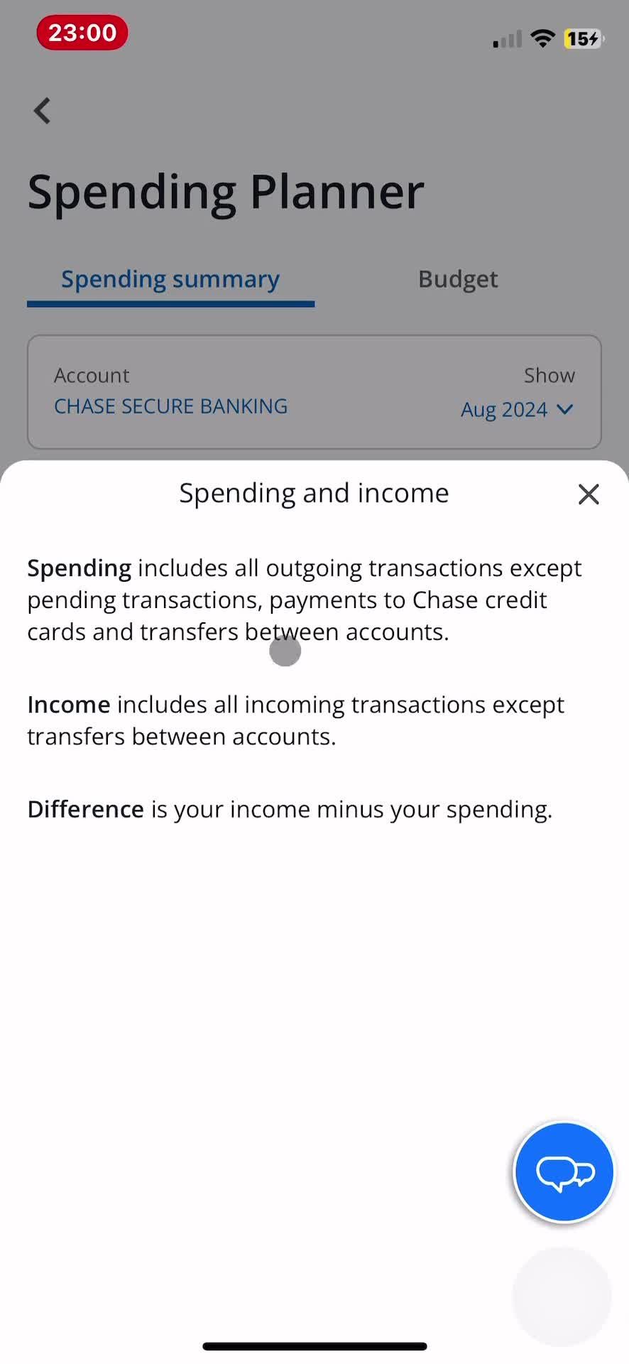 Spendings screenshot