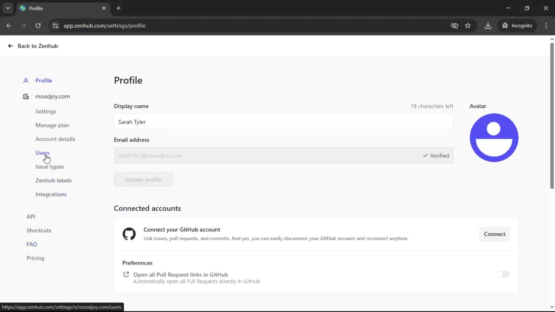 Transferring ownership screenshot