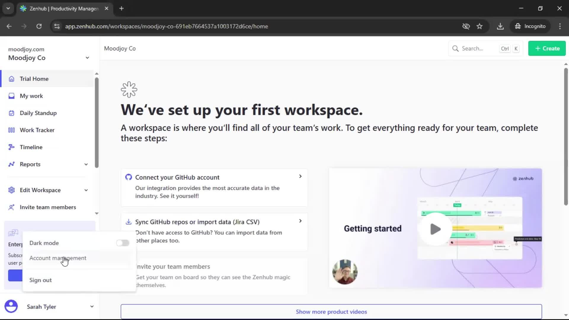 Transferring ownership screenshot