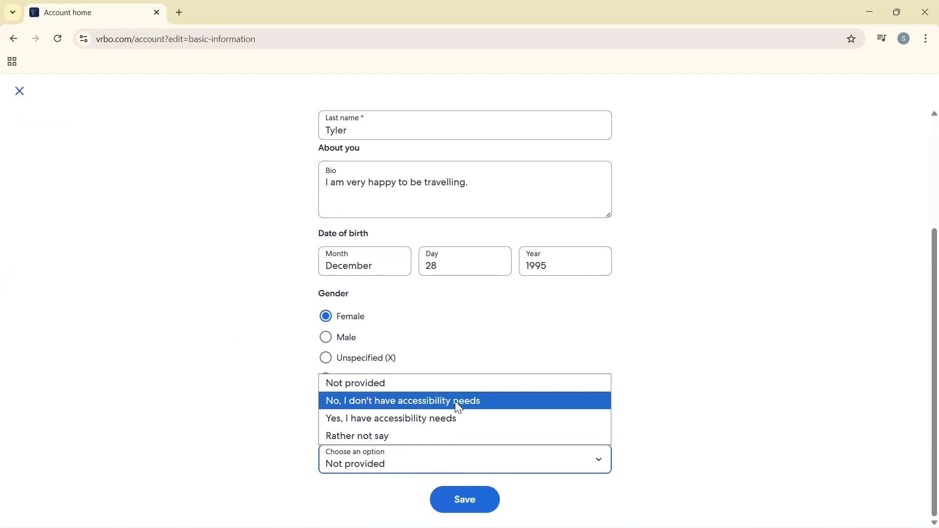 Updating your profile screenshot