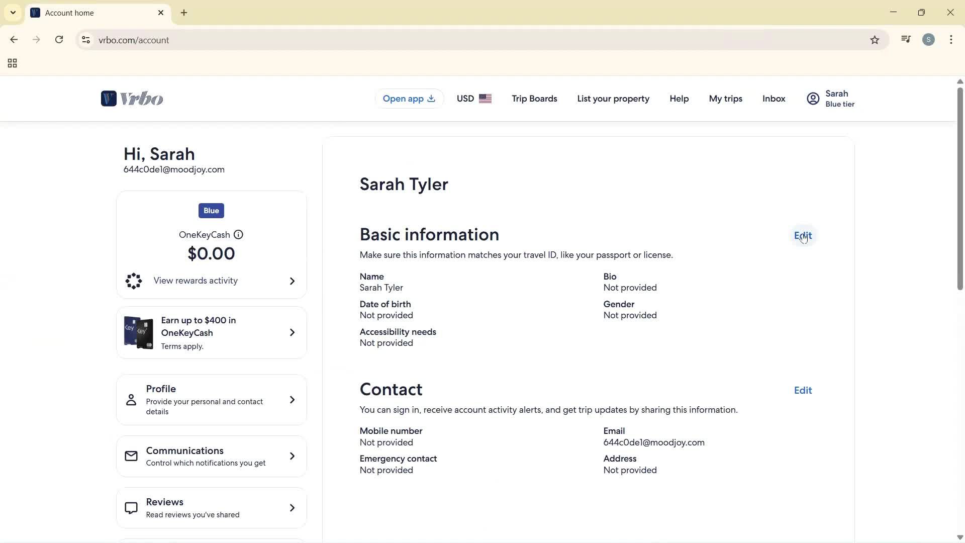 Updating your profile screenshot