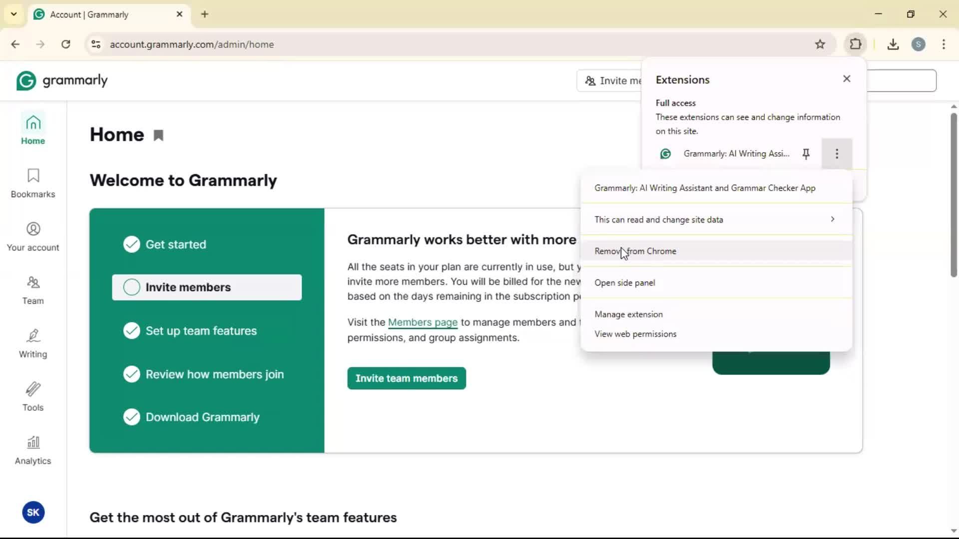 Uninstalling plugin on Grammarly video thumbnail