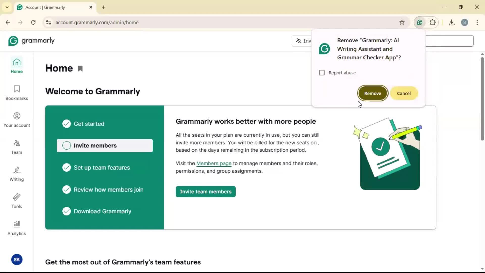 Uninstalling plugin on Grammarly video thumbnail