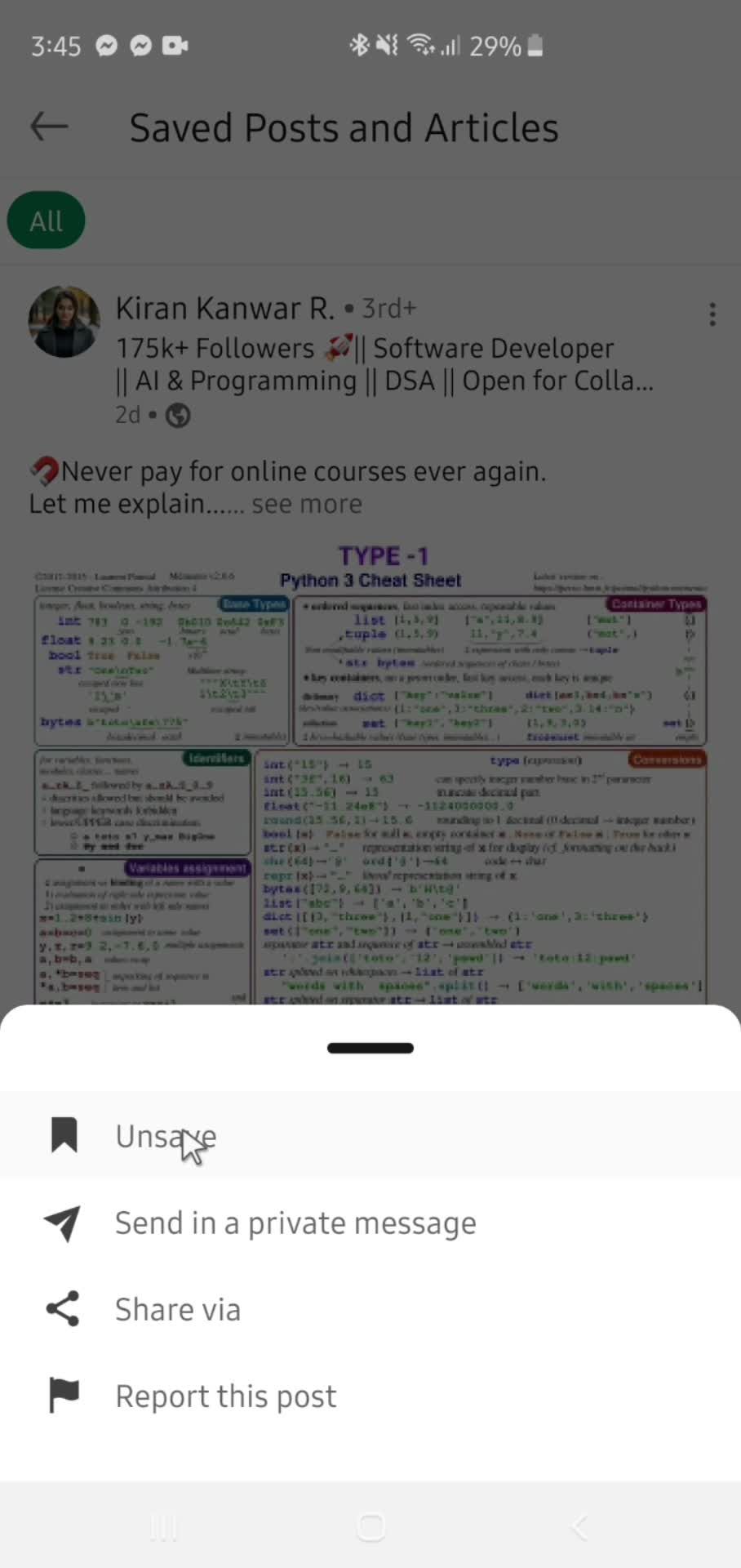 Unsaving screenshot
