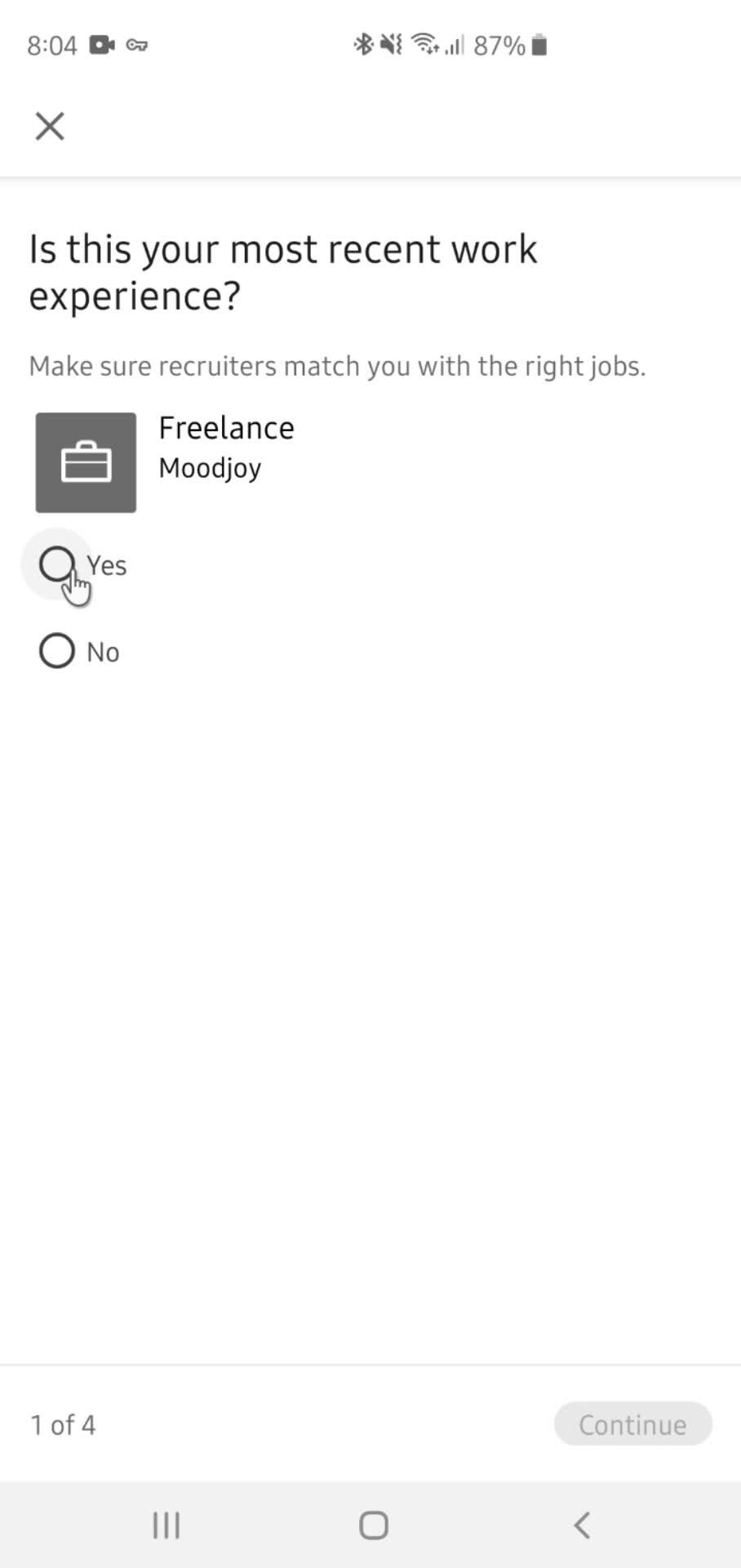 Updating your profile screenshot