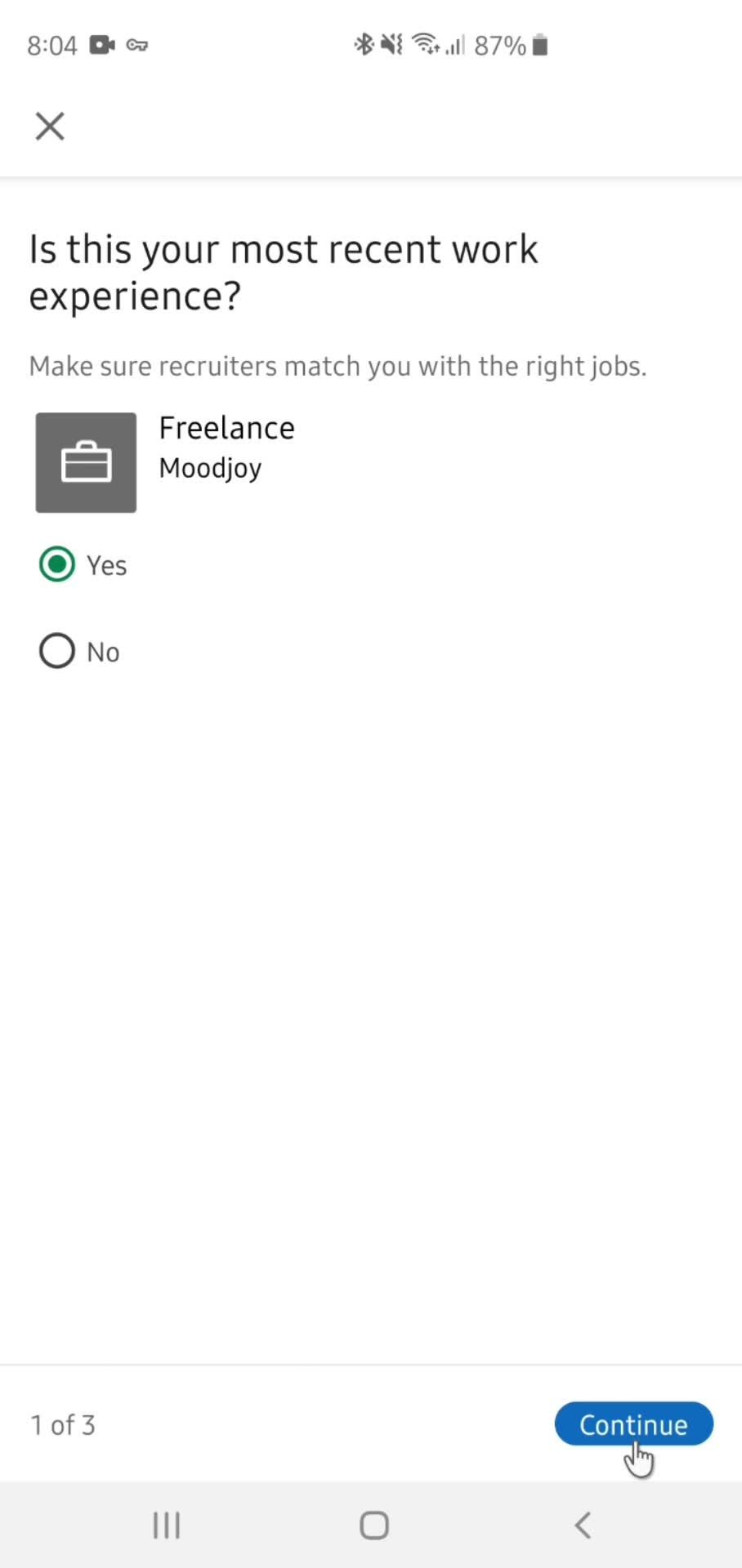 Updating your profile screenshot