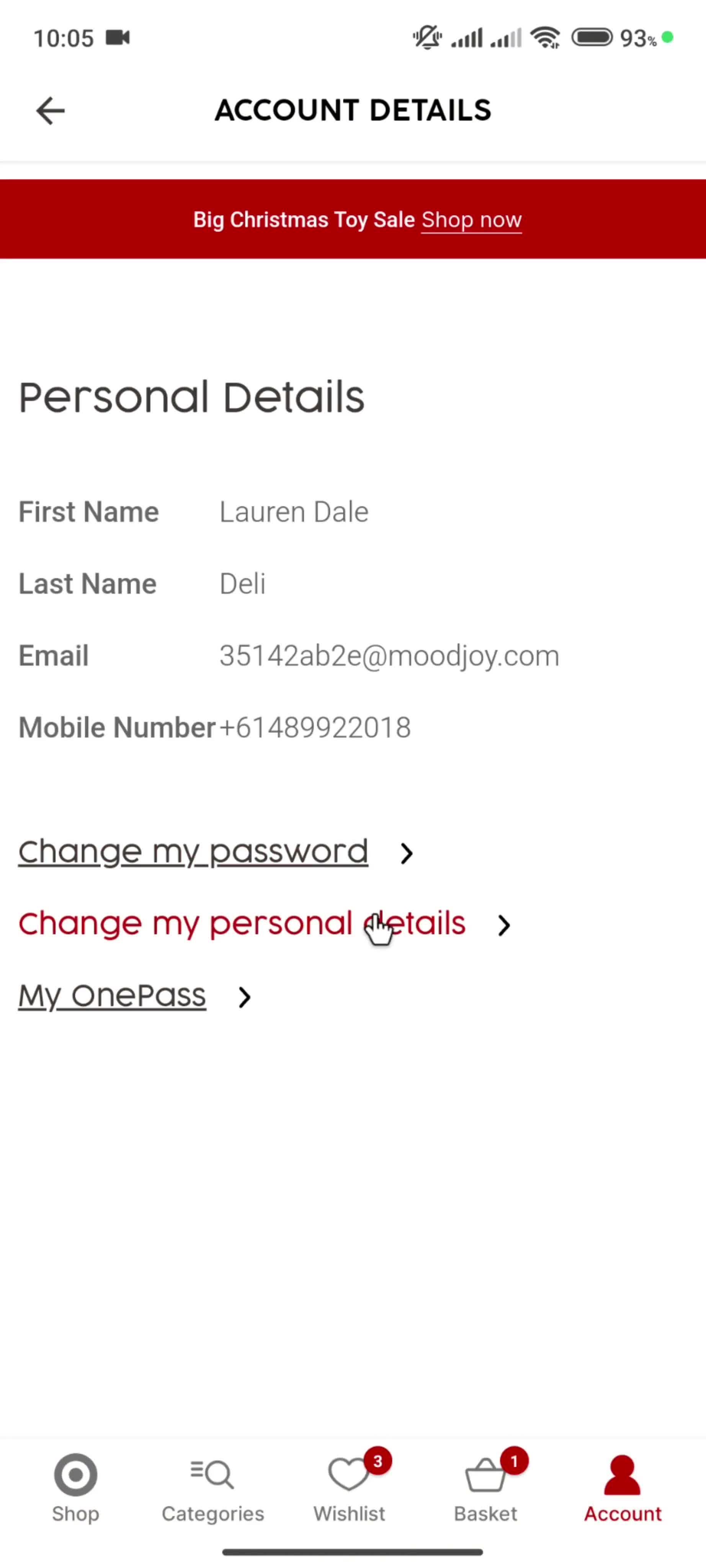 Updating your profile screenshot