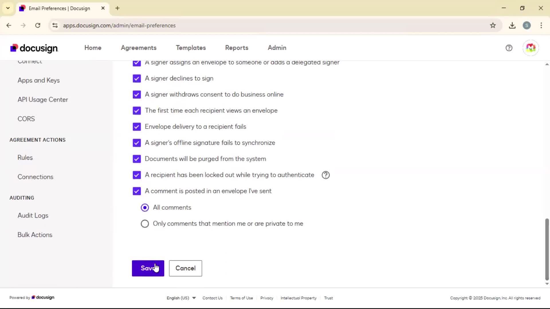 Updating email preferences on Docusign video thumbnail