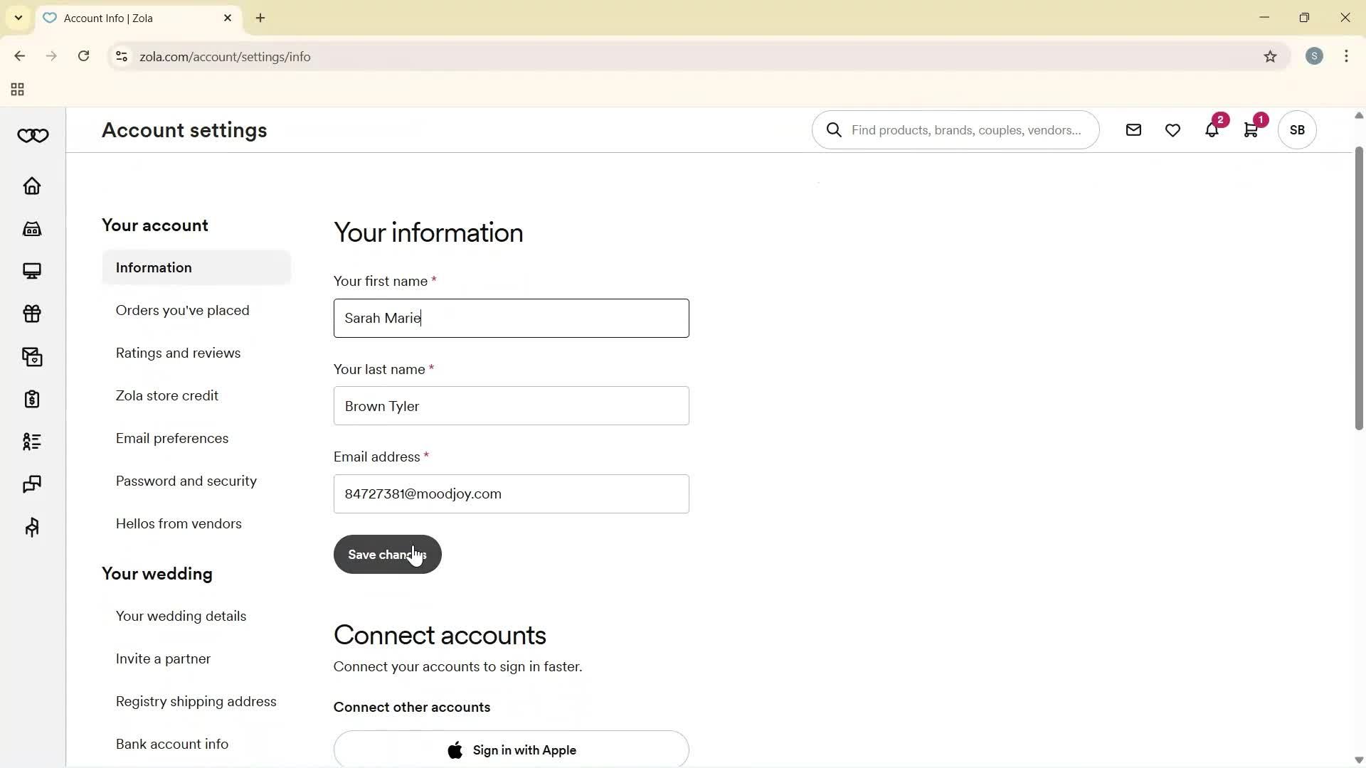 Updating your profile screenshot