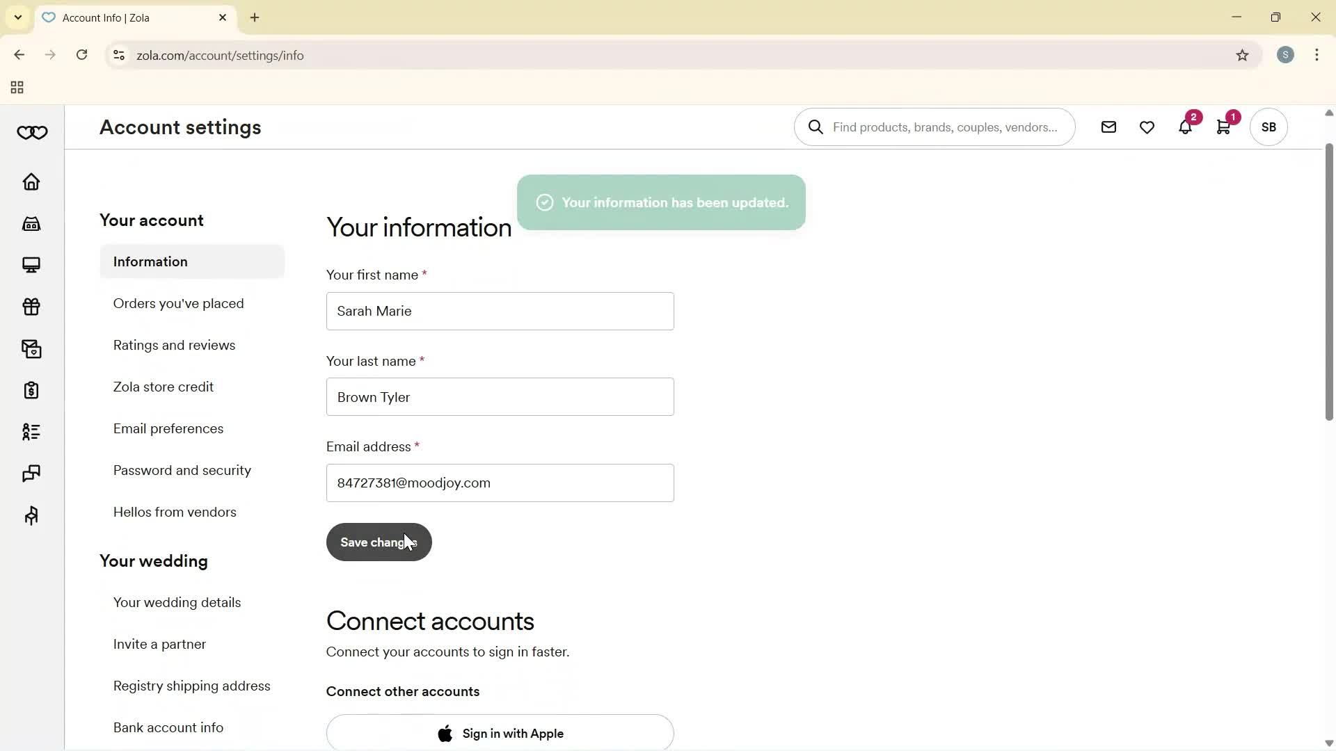 Updating your profile screenshot