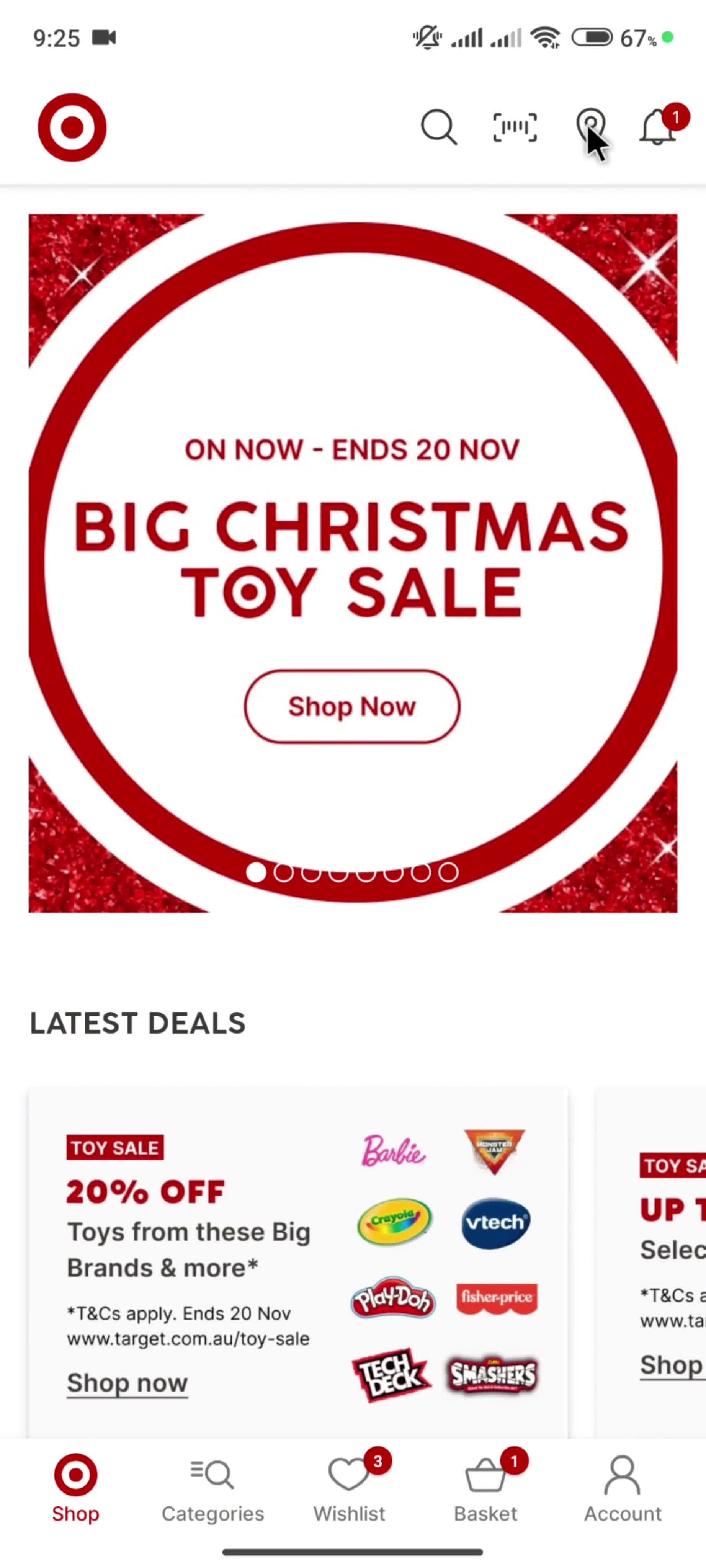 Updating preferred store on Target video thumbnail