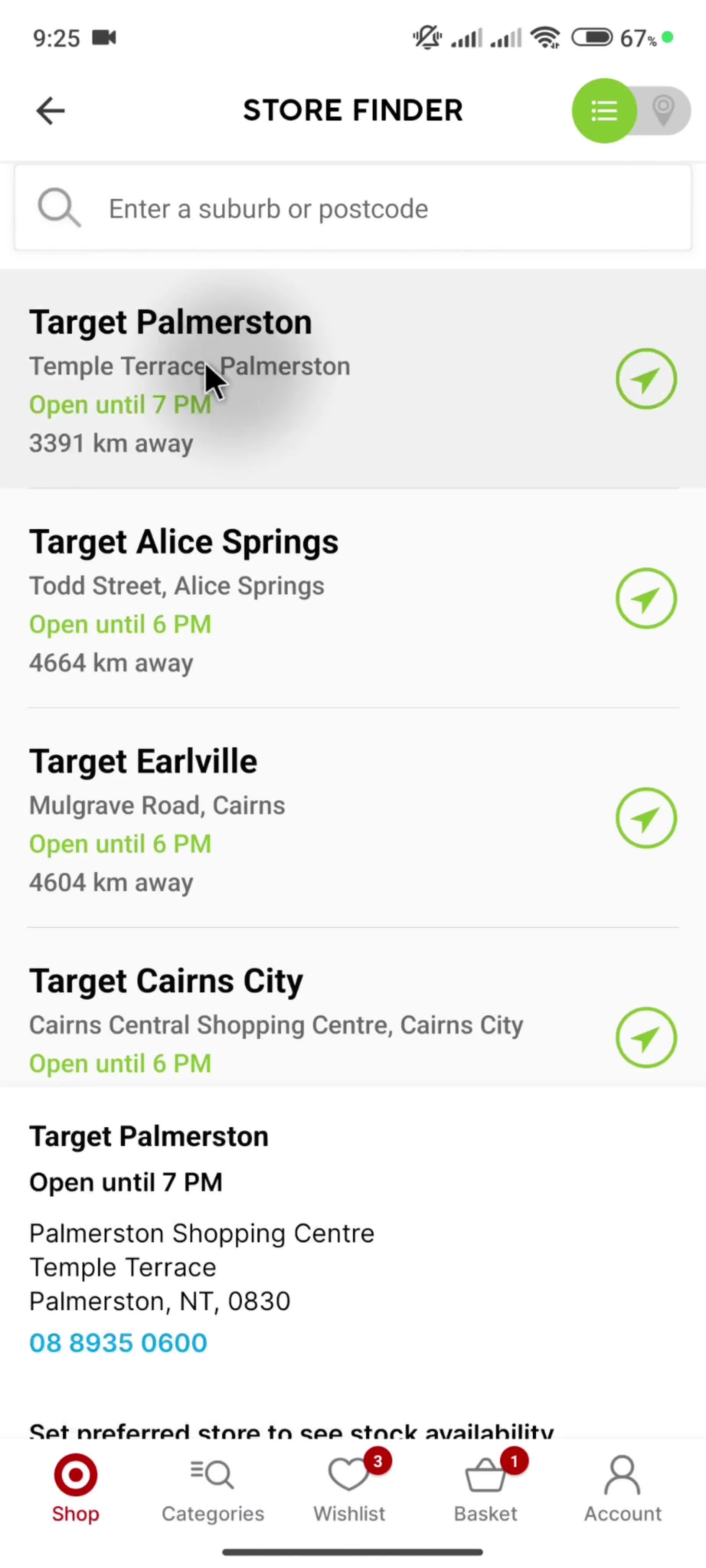 Updating preferred store on Target video thumbnail